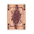 Vintage Queen of Hearts Skull Playing Card Kiss-Cut Sticker