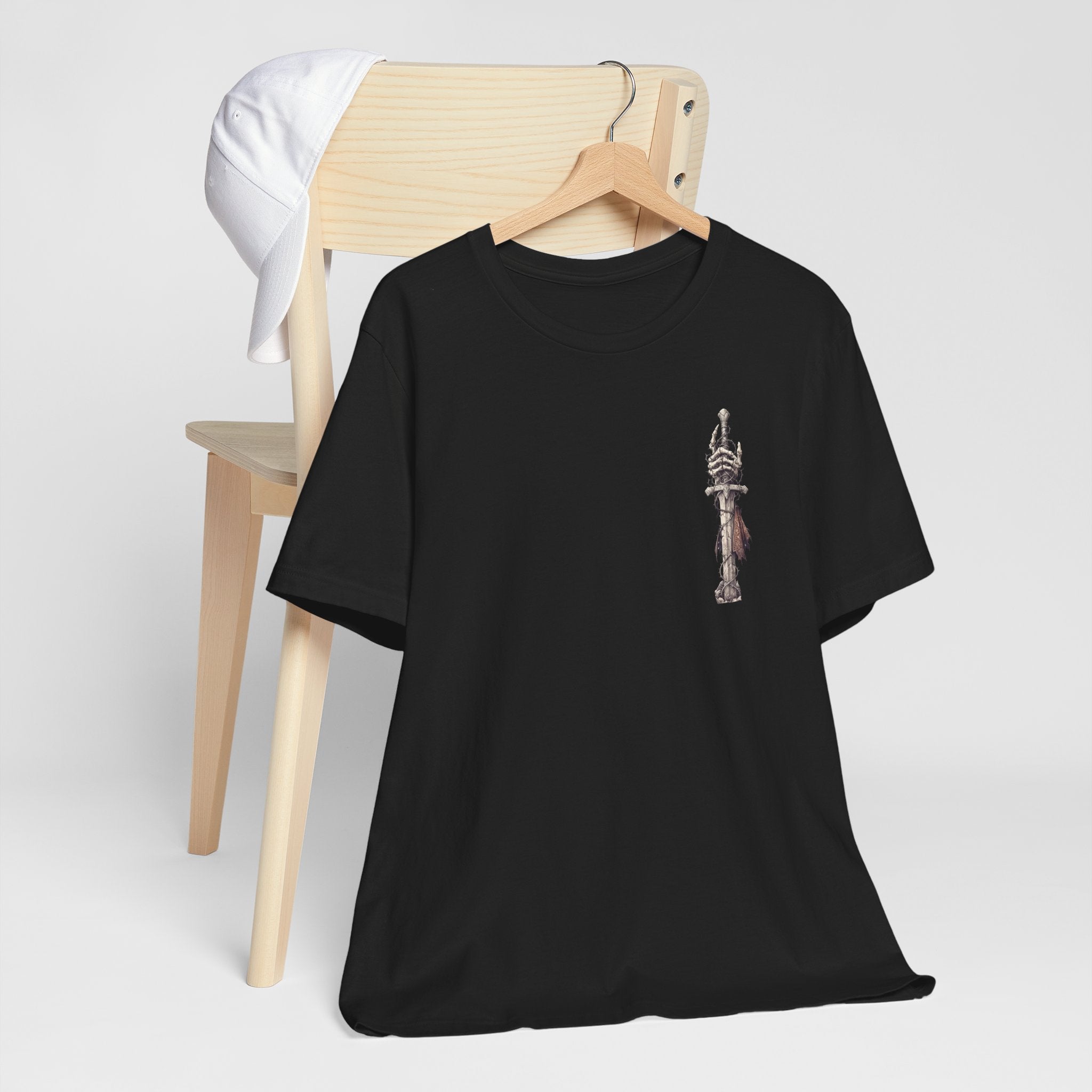 Dark Tarot-Inspired Graphic Tee — Hanging Hand & Occult Illustration