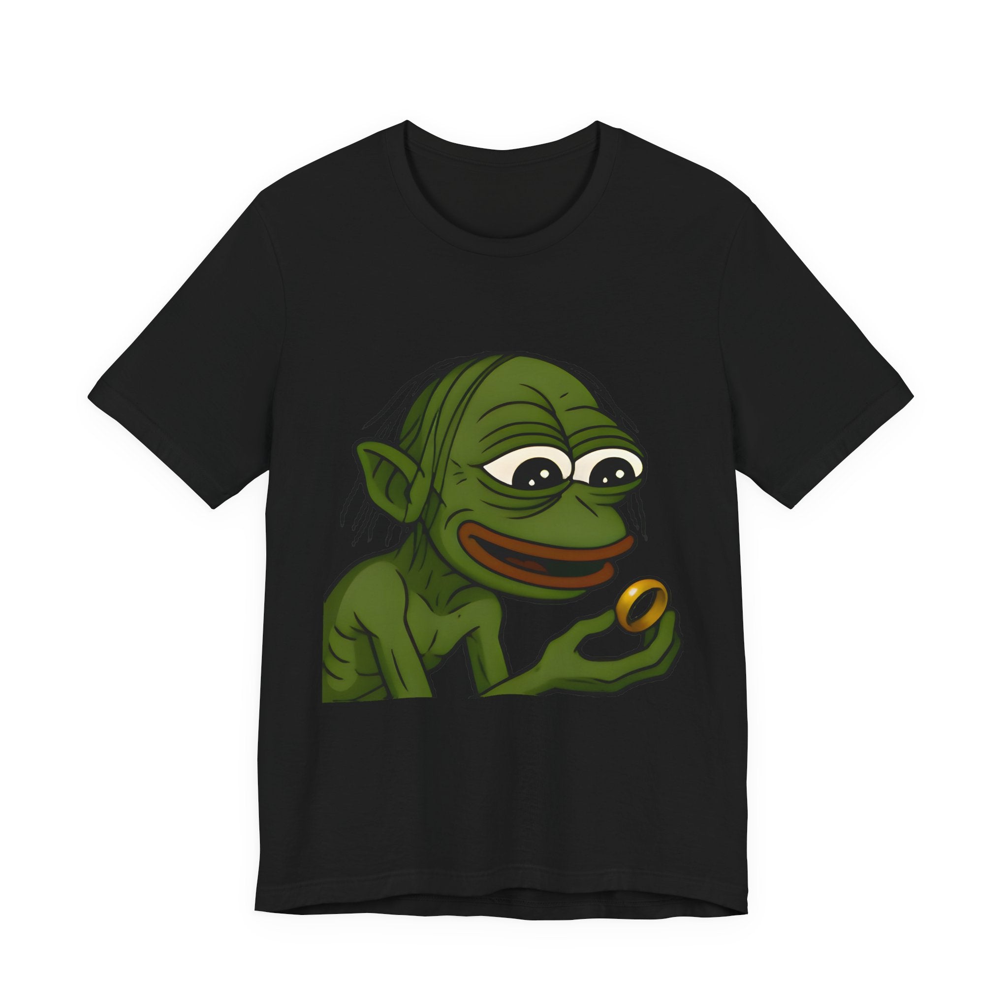 Fantasy Creature Tee — Gollum-Inspired Frog Holding Ring Graphic T-Shirt