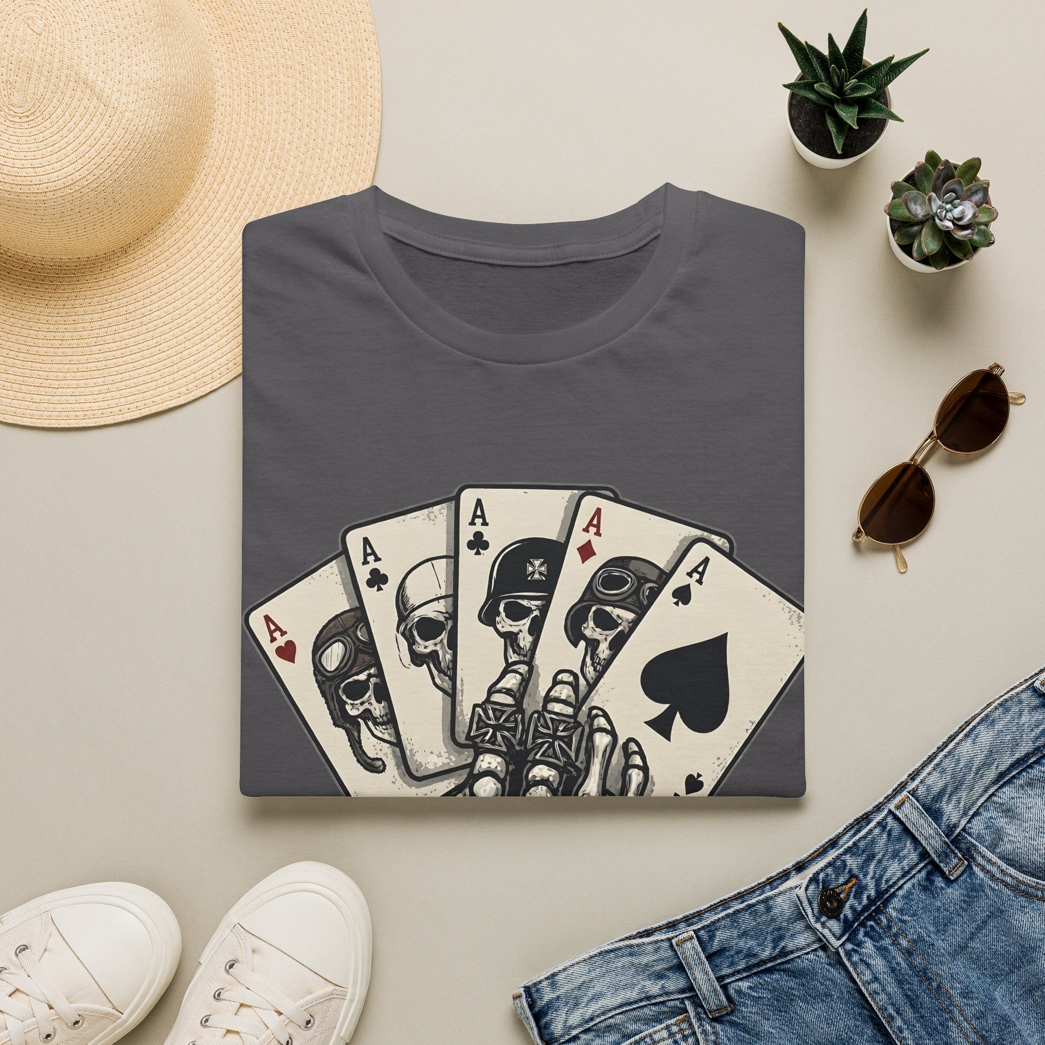 Motorhead Inspired Dead Mans Hand Again Poker / Gambler shirt
