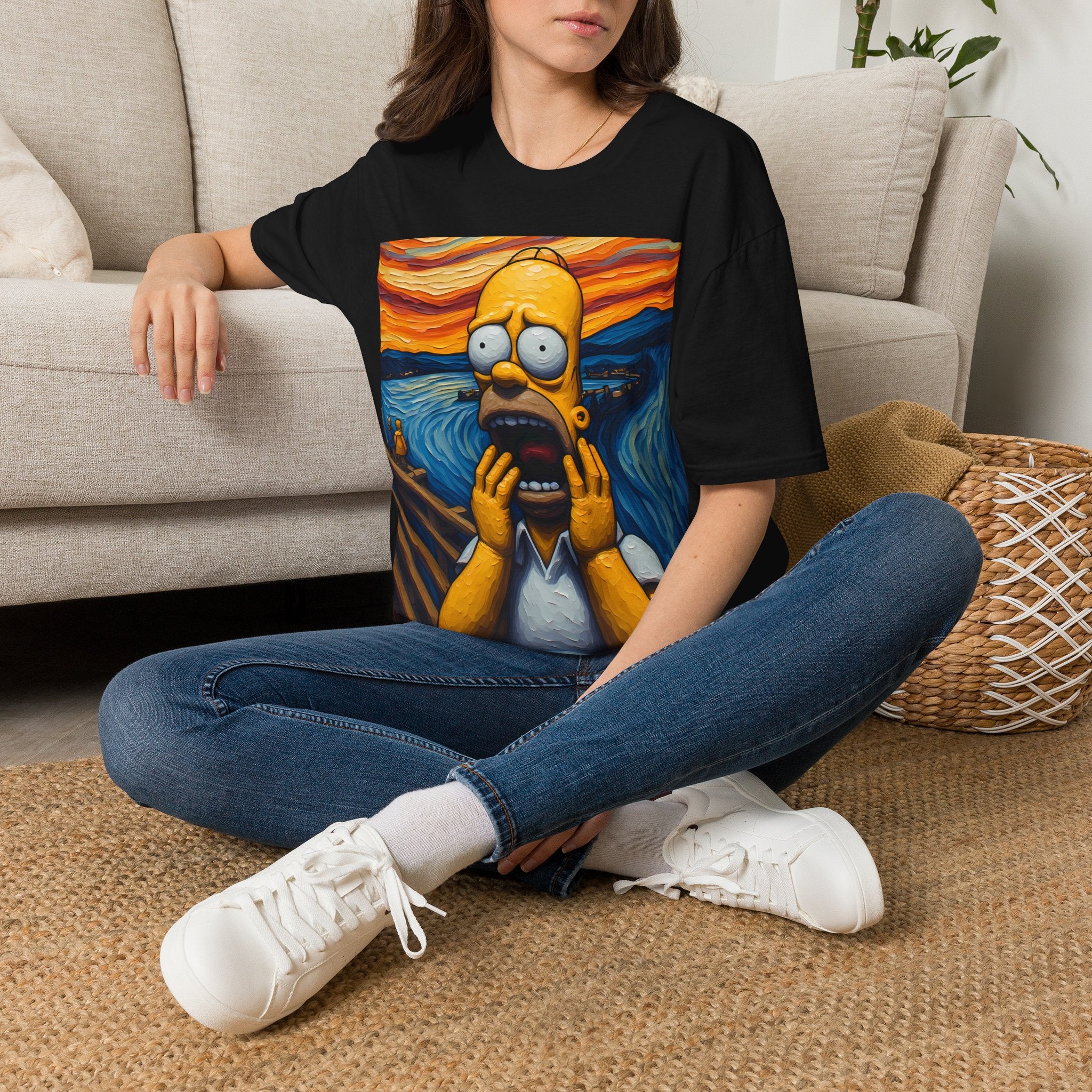 Homer Scream T-Shirt — Parody Pop Art Graphic Tee