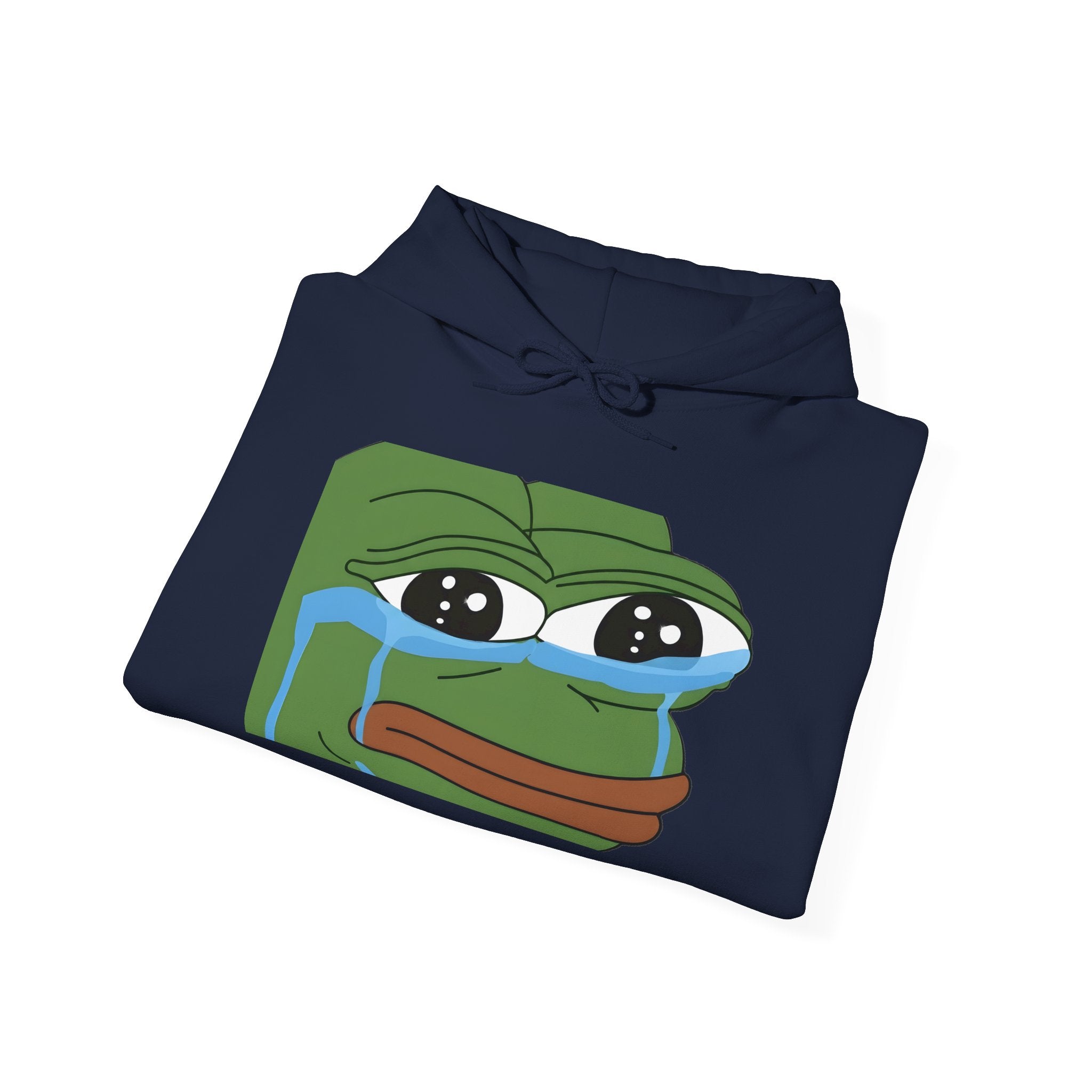 Crying Pepe Hoodie – Sad Frog Meme Graphic Pullover