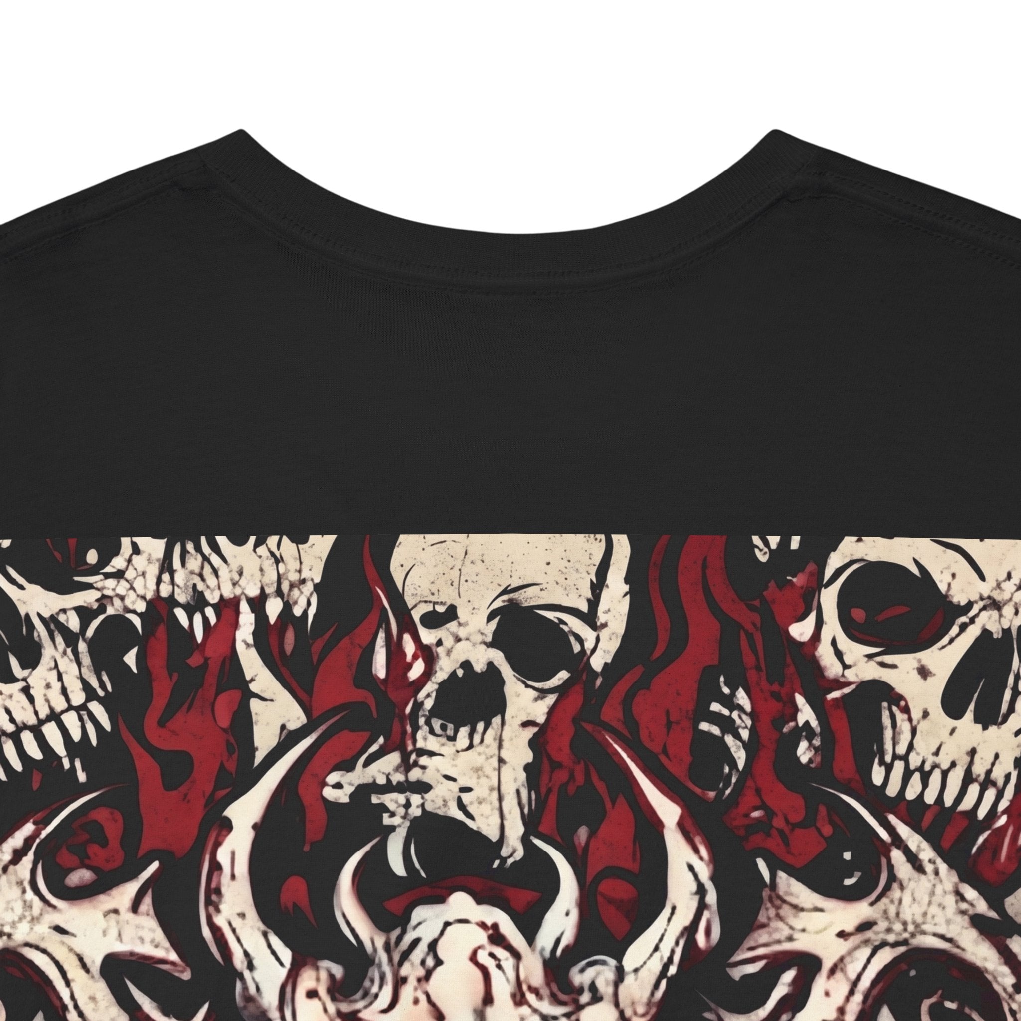 Vessel of Hatred — Gothic Skull & Flames Graphic T-Shirt