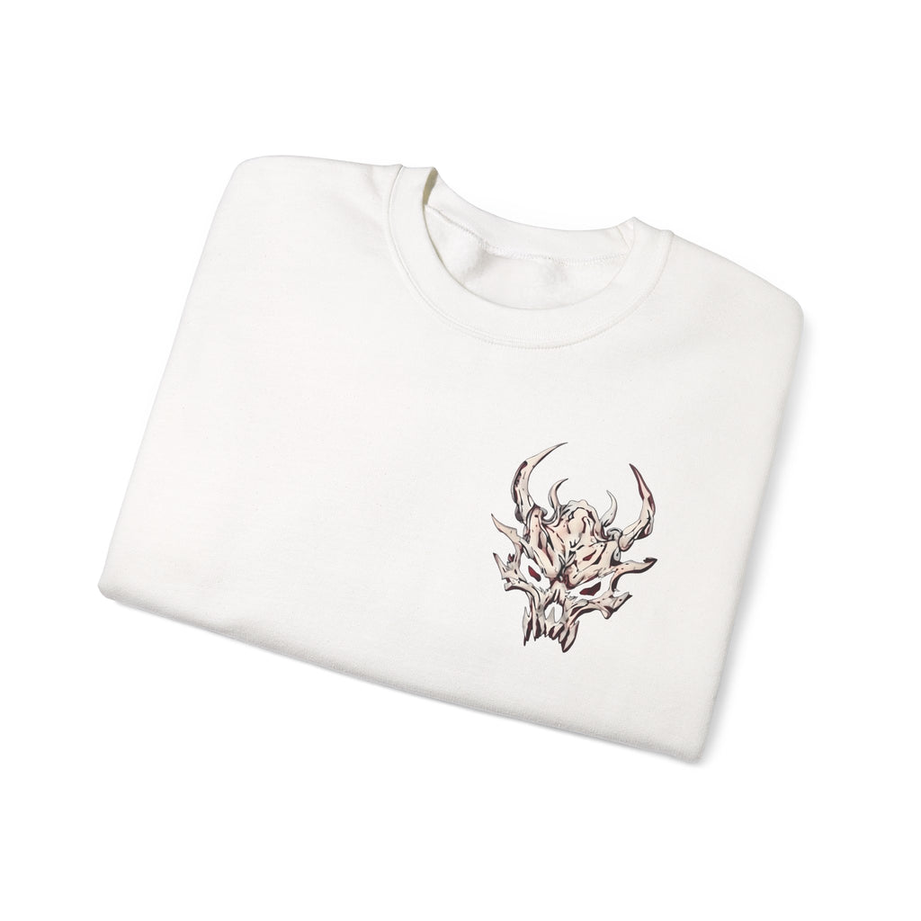 Dragon Skull Crewneck Sweatshirt — Gothic Eastern Dragon Chest Graphic