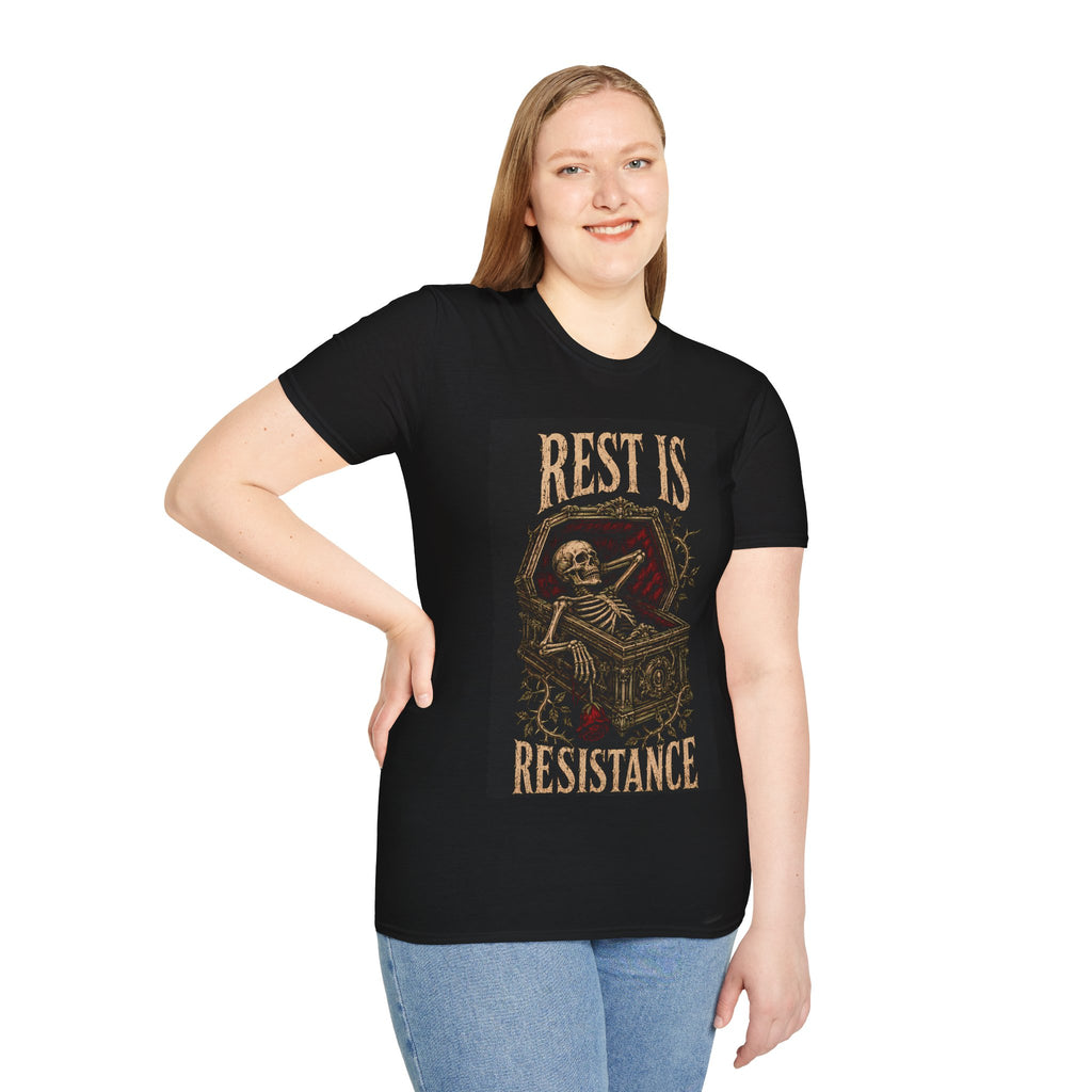 Rest Is Resistance Gothic Skull T-Shirt