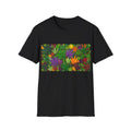 Cannabis Leaf Floral Tee — Colorful Marijuana Pattern T-Shirt