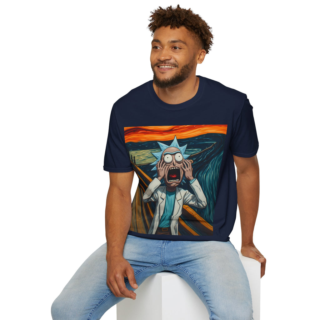 Rick Scream Tee — Rick and Morty Parody of The Scream T-Shirt