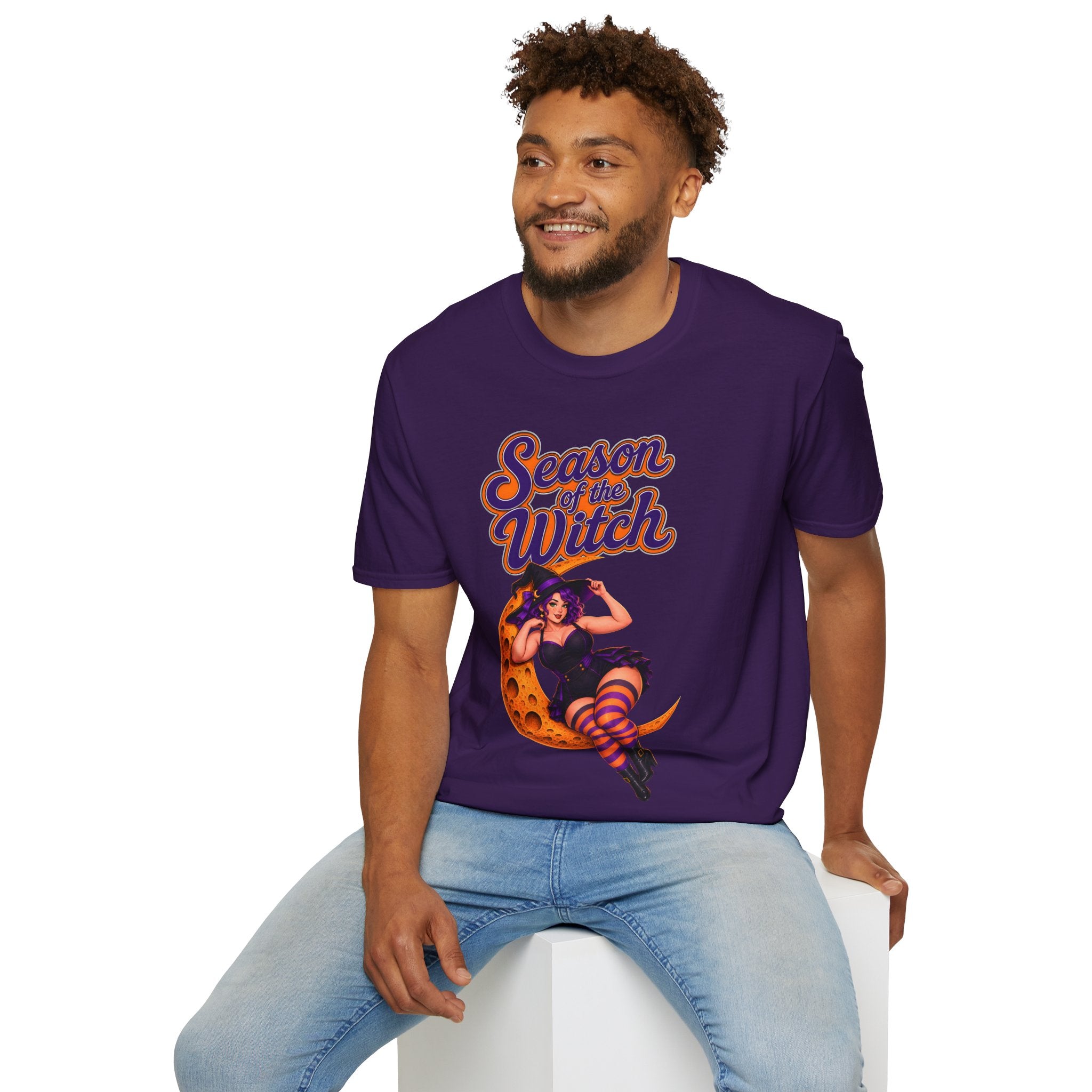 Season of the Witch T-Shirt — Retro Halloween Witch Moon Design