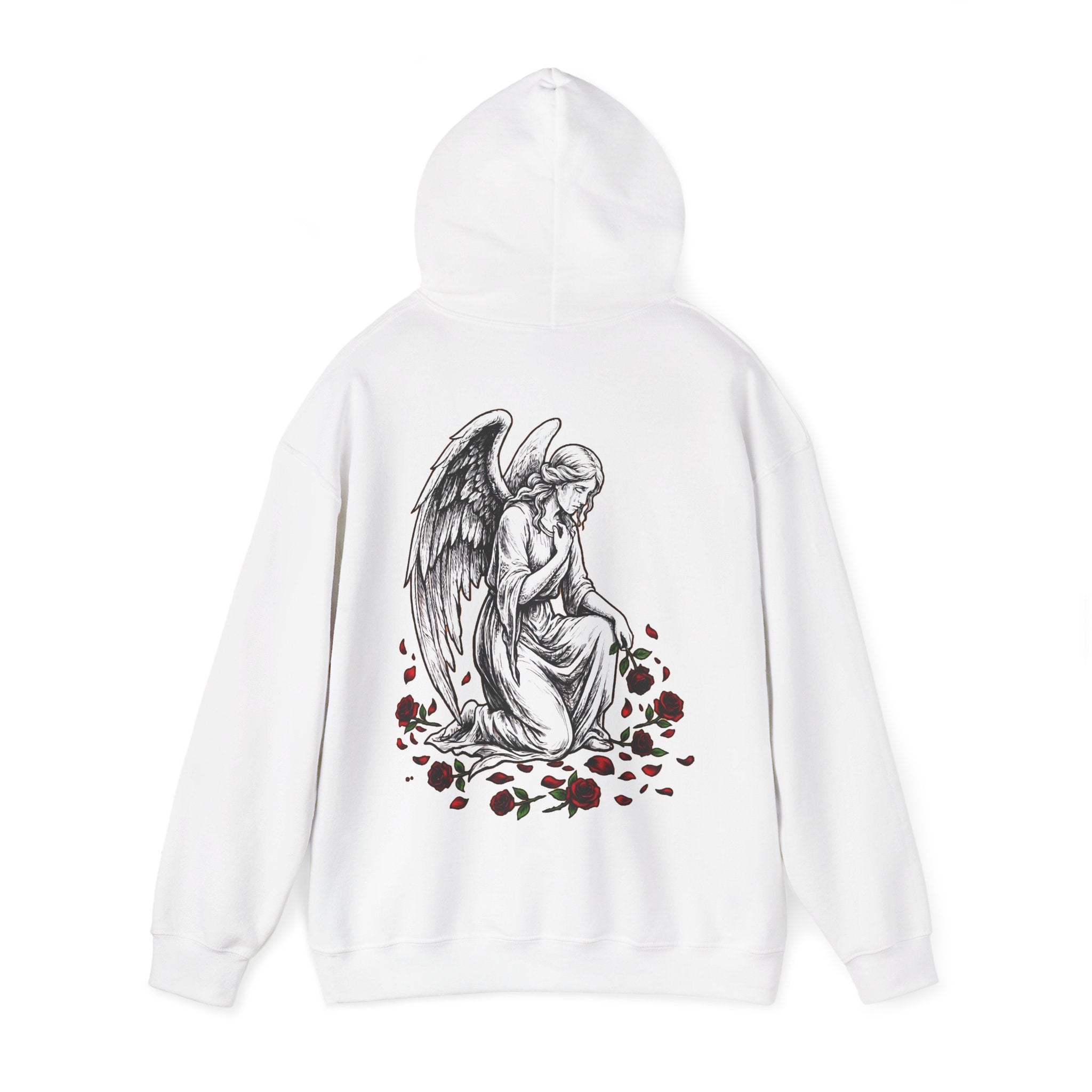Weeping Angel - Gothic / Dark Fantasy Floral Angel Hoodie
