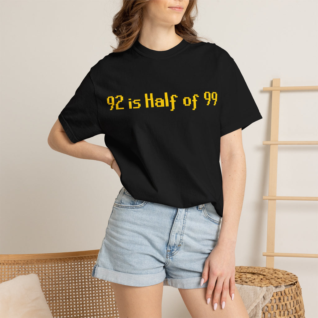 92 Is Half of 99 T-Shirt — Funny Math Retro Graphic Tee