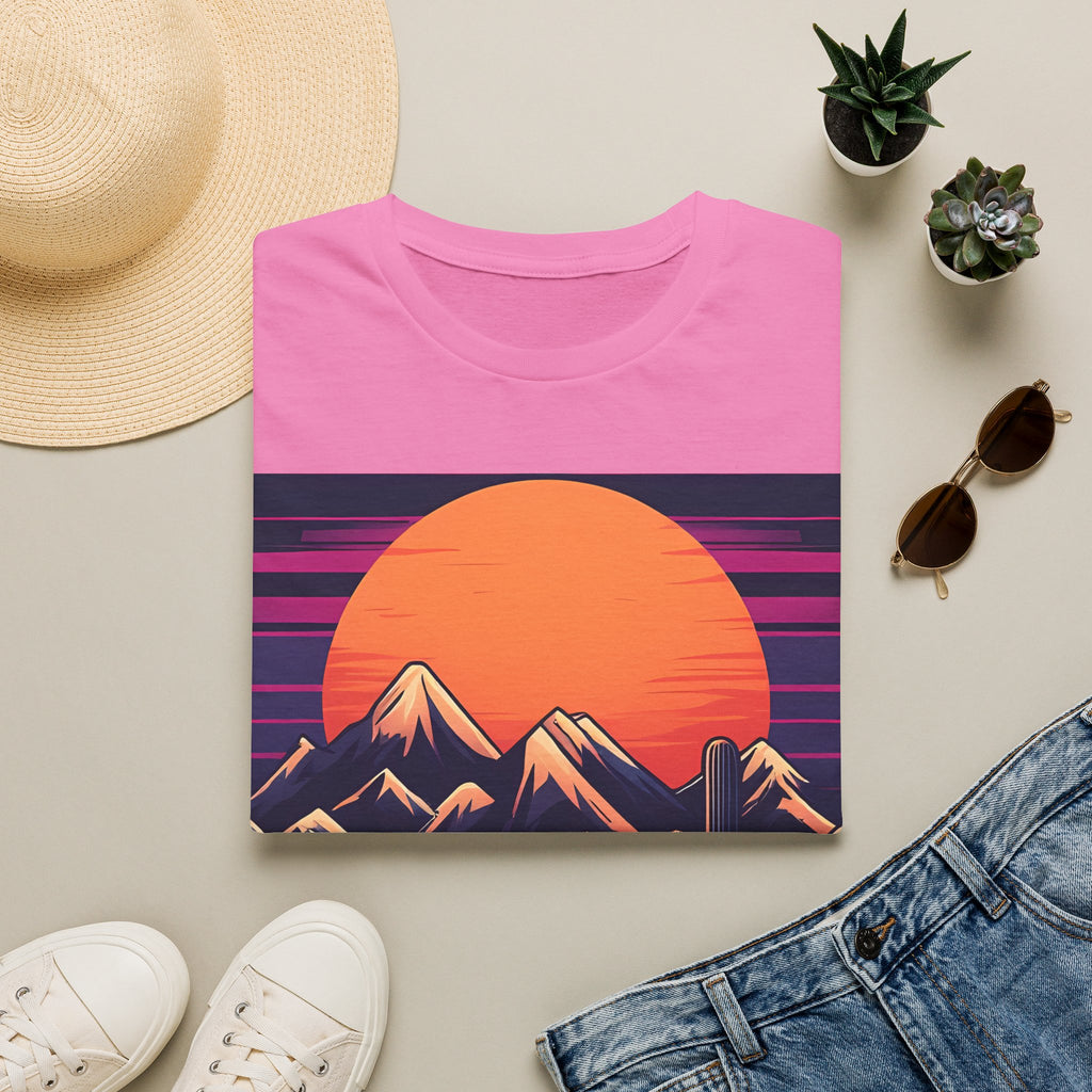 Sunset Mountains T-Shirt — Retro Desert Sunset Graphic Tee