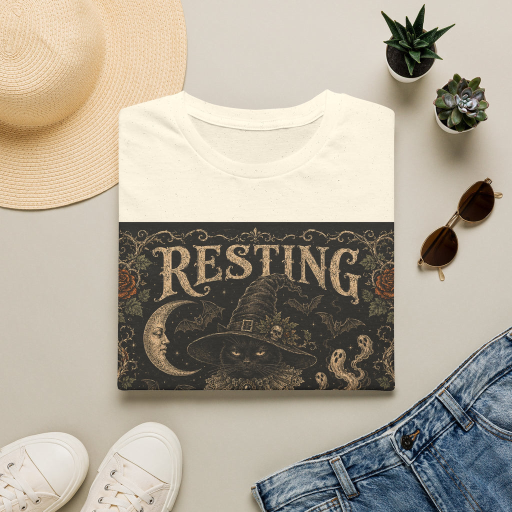 Resting Witch Face T-Shirt — Vintage Halloween Witch Graphic Tee
