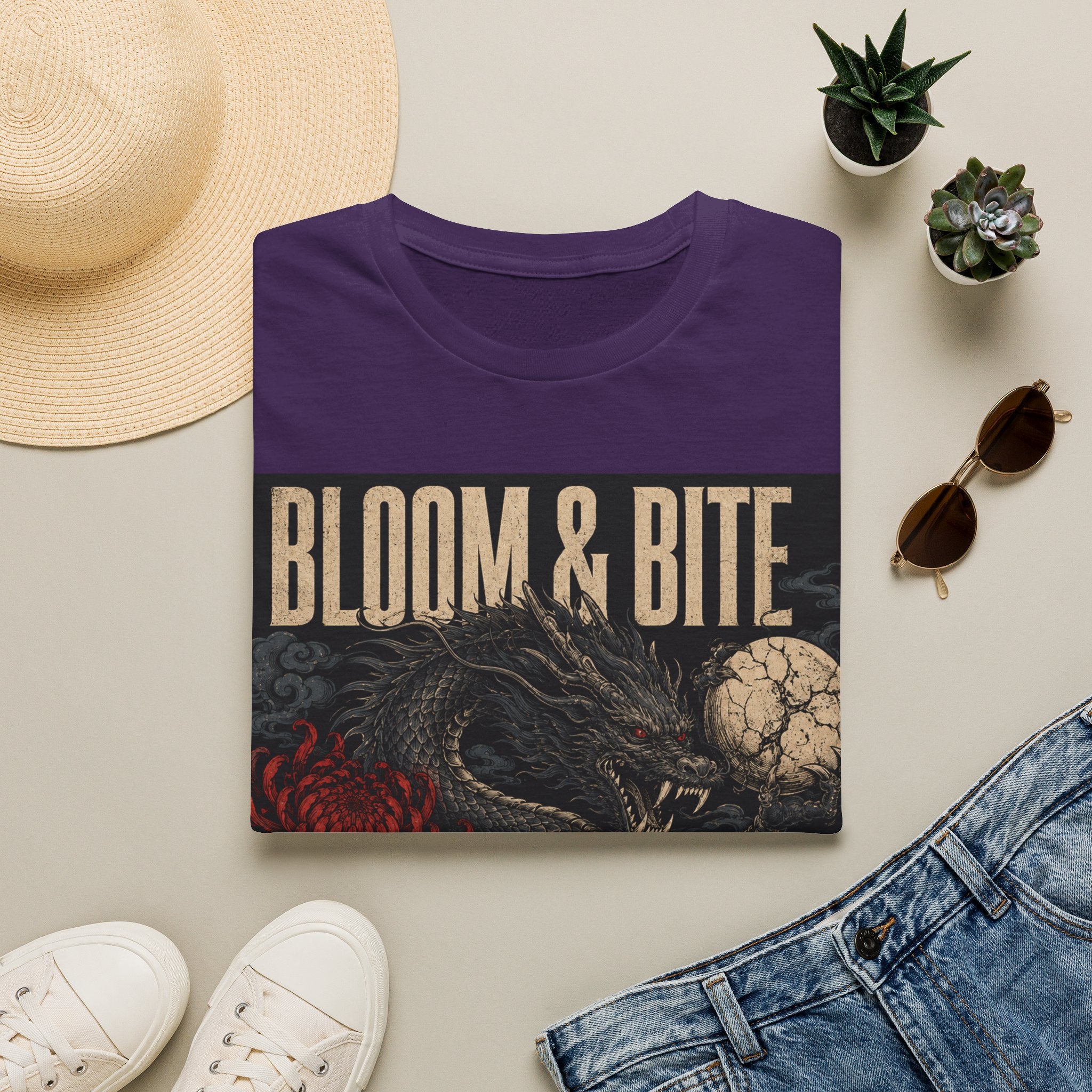 Bloom & Bite Dragon Floral Graphic Tee