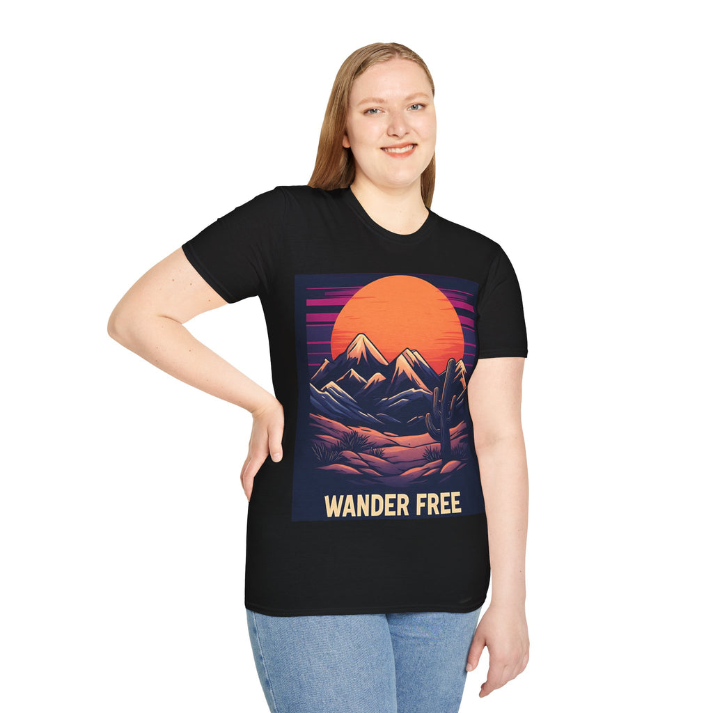 Sunset Mountains T-Shirt — Retro Desert Sunset Graphic Tee