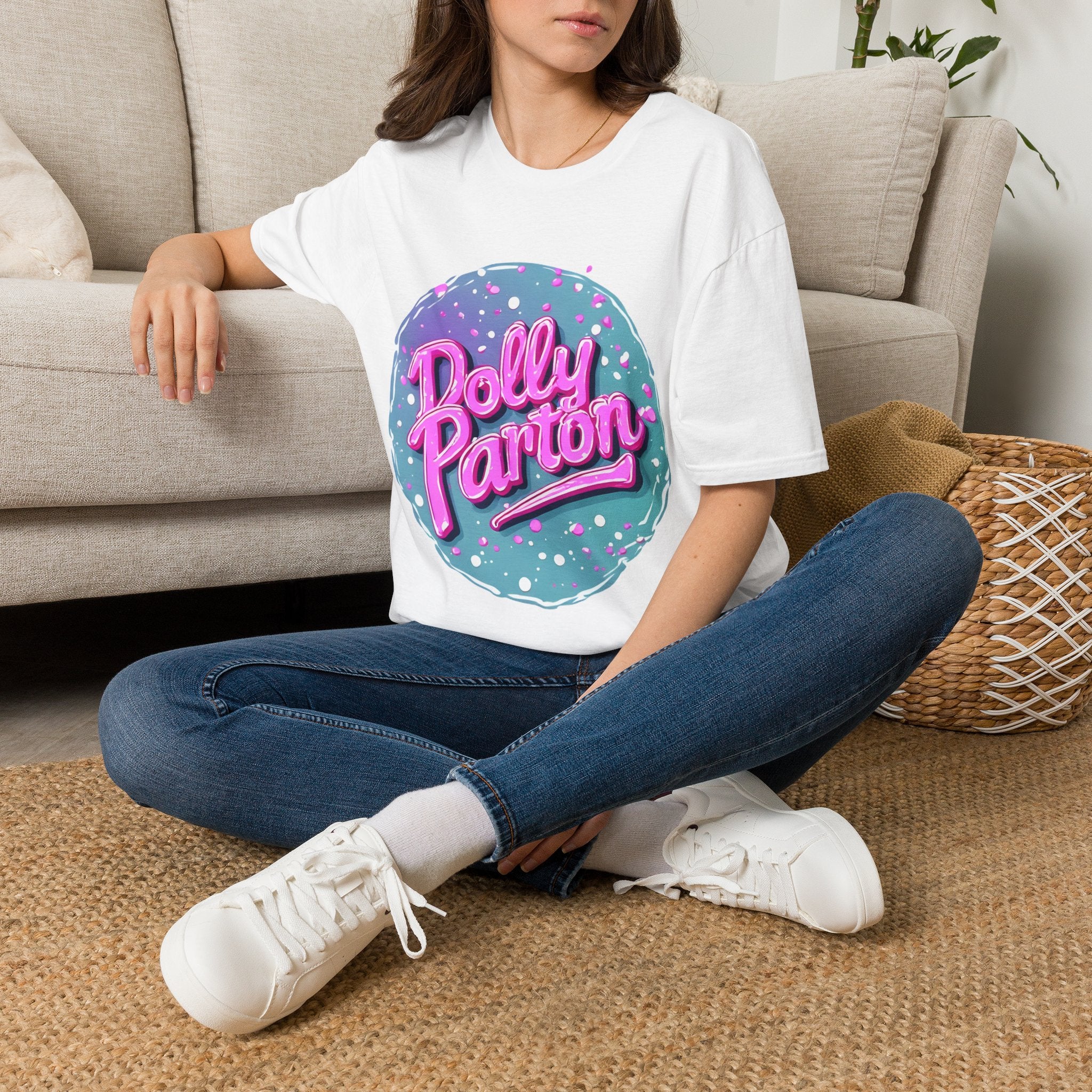 Dolly Parton Retro Neon Logo T‑Shirt