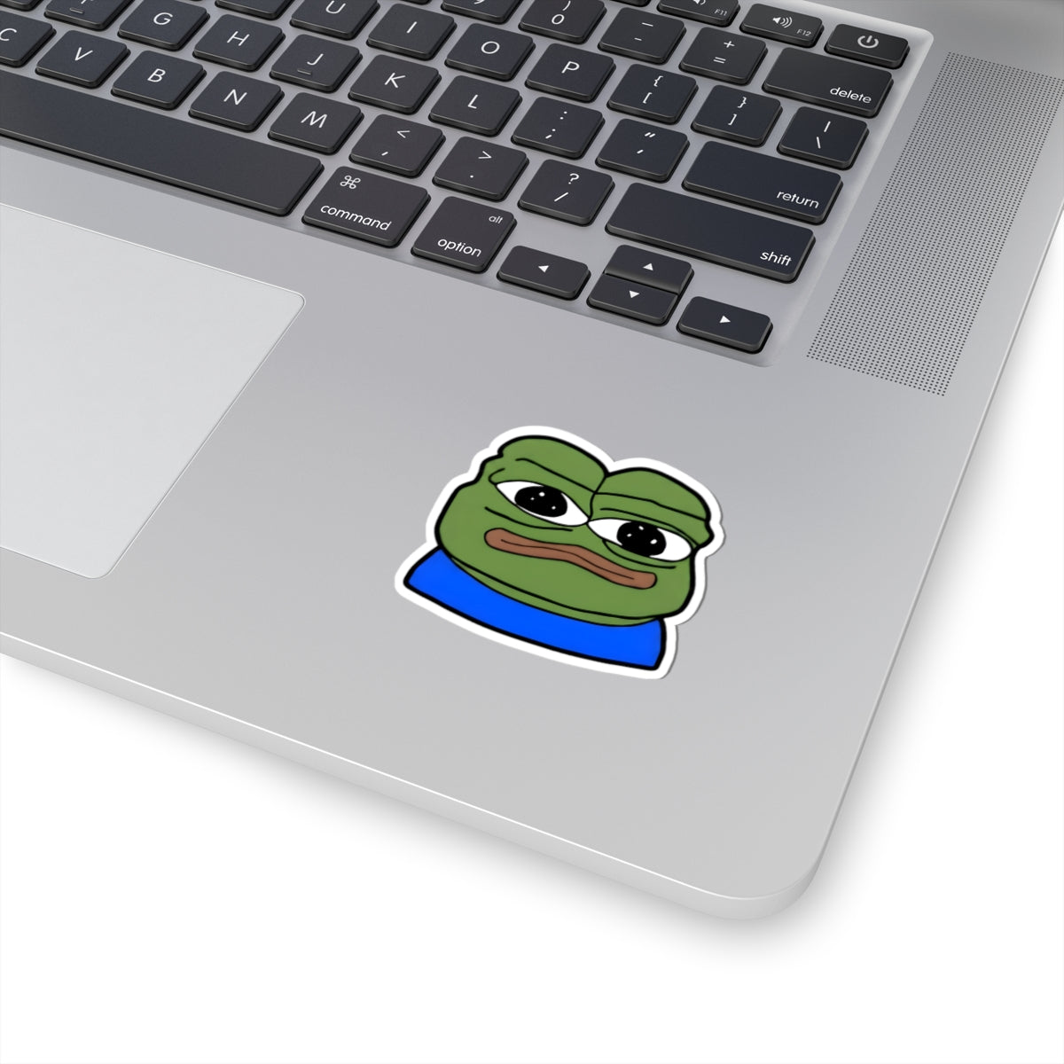 Sad Frog Pepe Sticker — Cute Meme Laptop Vinyl Kiss-Cut