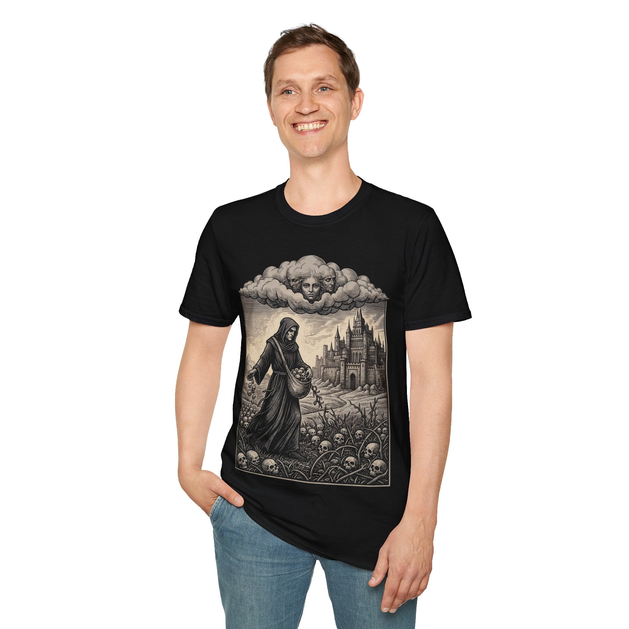 Watch over the Dead - T-Shirt, Gothic / Dark Fantasy Skull Design