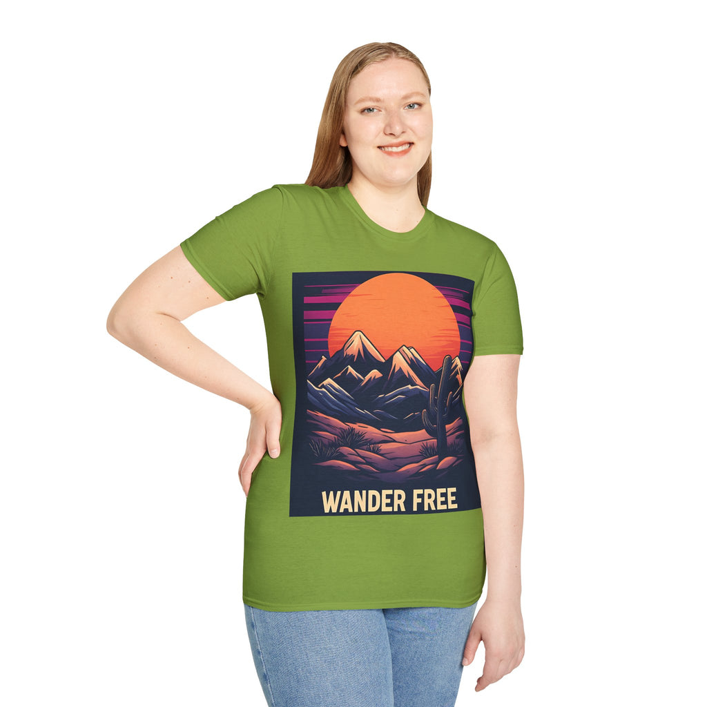 Sunset Mountains T-Shirt — Retro Desert Sunset Graphic Tee