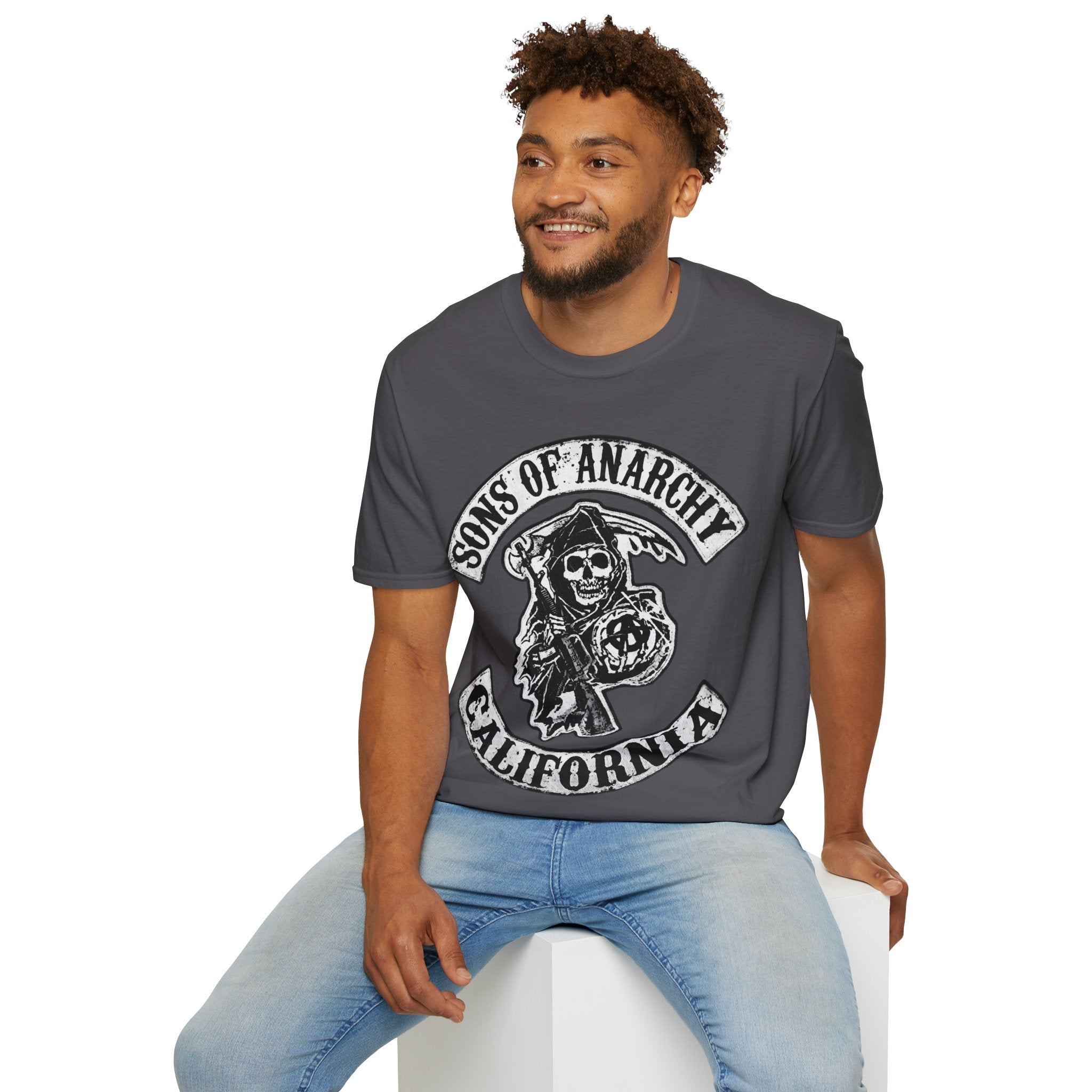 Sons of Anarchy Graphic T‑Shirt — Reaper Emblem California Biker Tee