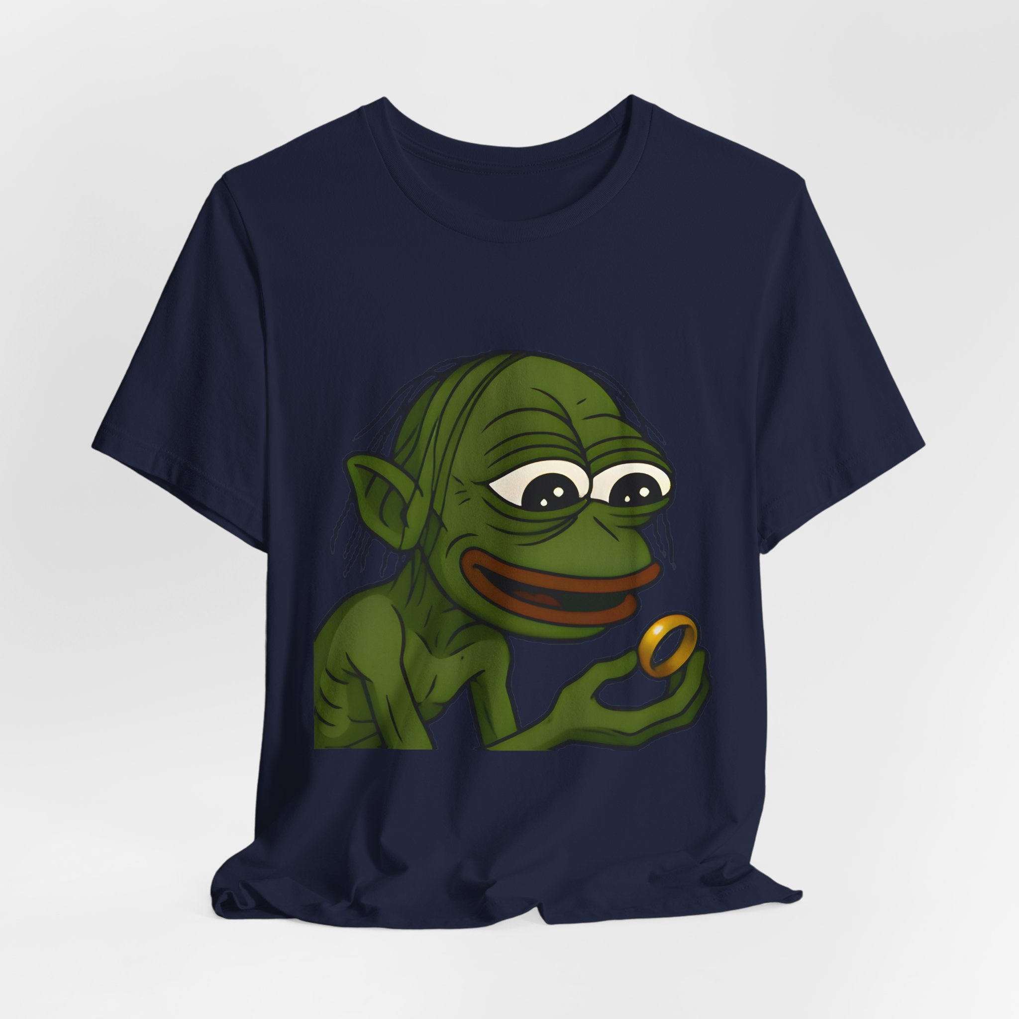 Fantasy Creature Tee — Gollum-Inspired Frog Holding Ring Graphic T-Shirt