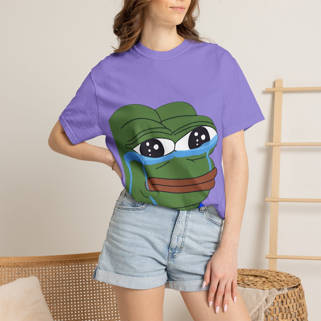 Pepe Crying Face T-Shirt — Meme Graphic Tee