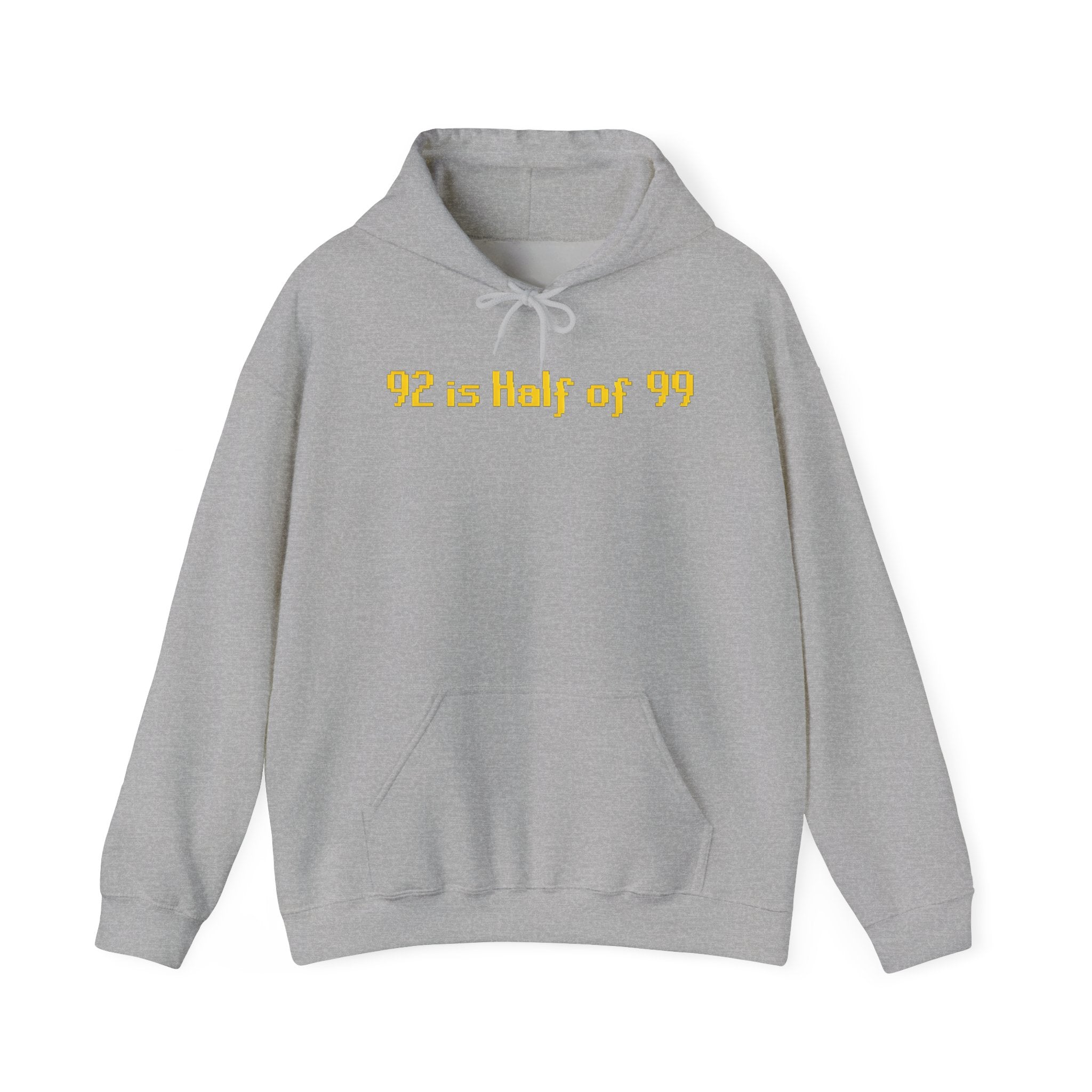 Hoodie "92 Is Half of 99" – Funny Retro Math Graphic Pullover