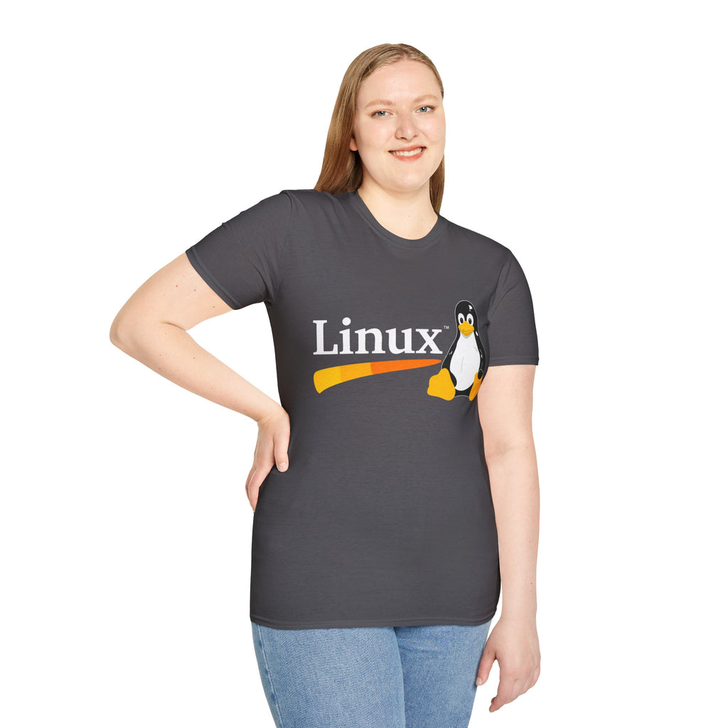 Linux Penguin Logo T‑Shirt — Retro Tech Tee for Developers & Open Source Fans