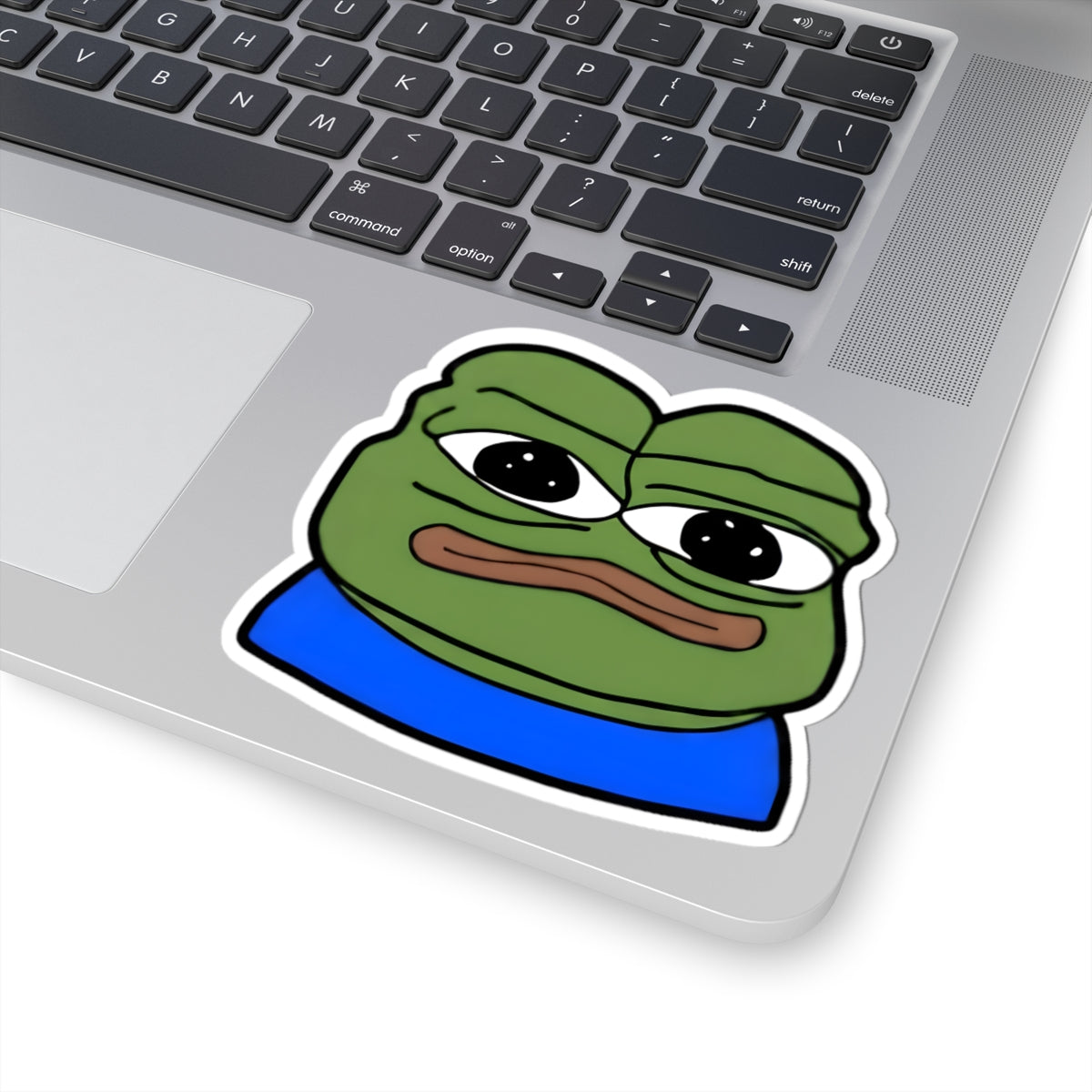 Sad Frog Pepe Sticker — Cute Meme Laptop Vinyl Kiss-Cut