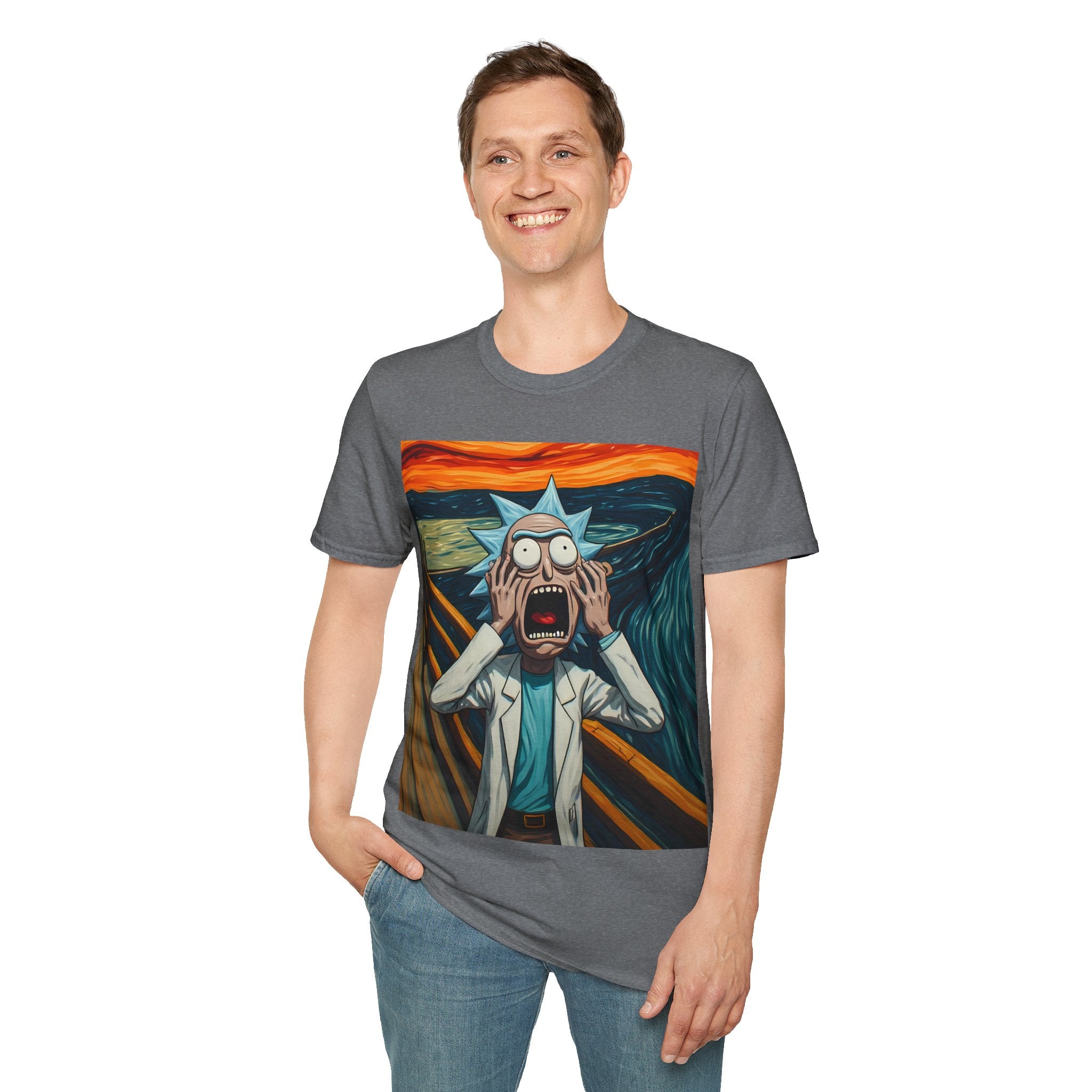 Rick Scream Tee — Rick and Morty Parody of The Scream T-Shirt