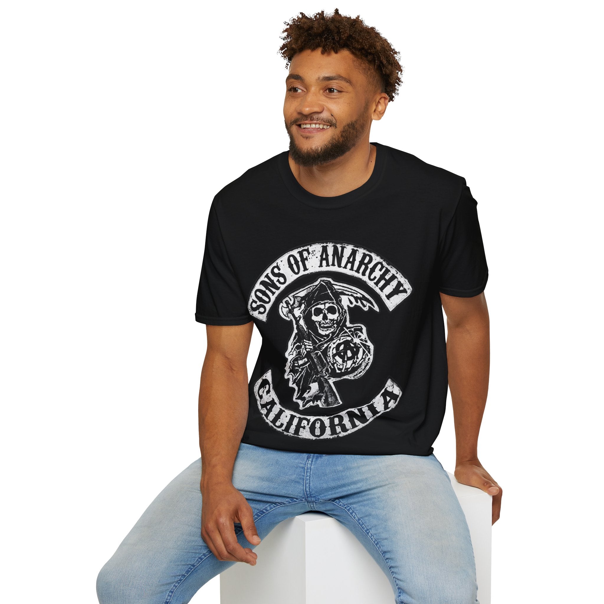 Sons of Anarchy Graphic T‑Shirt — Reaper Emblem California Biker Tee
