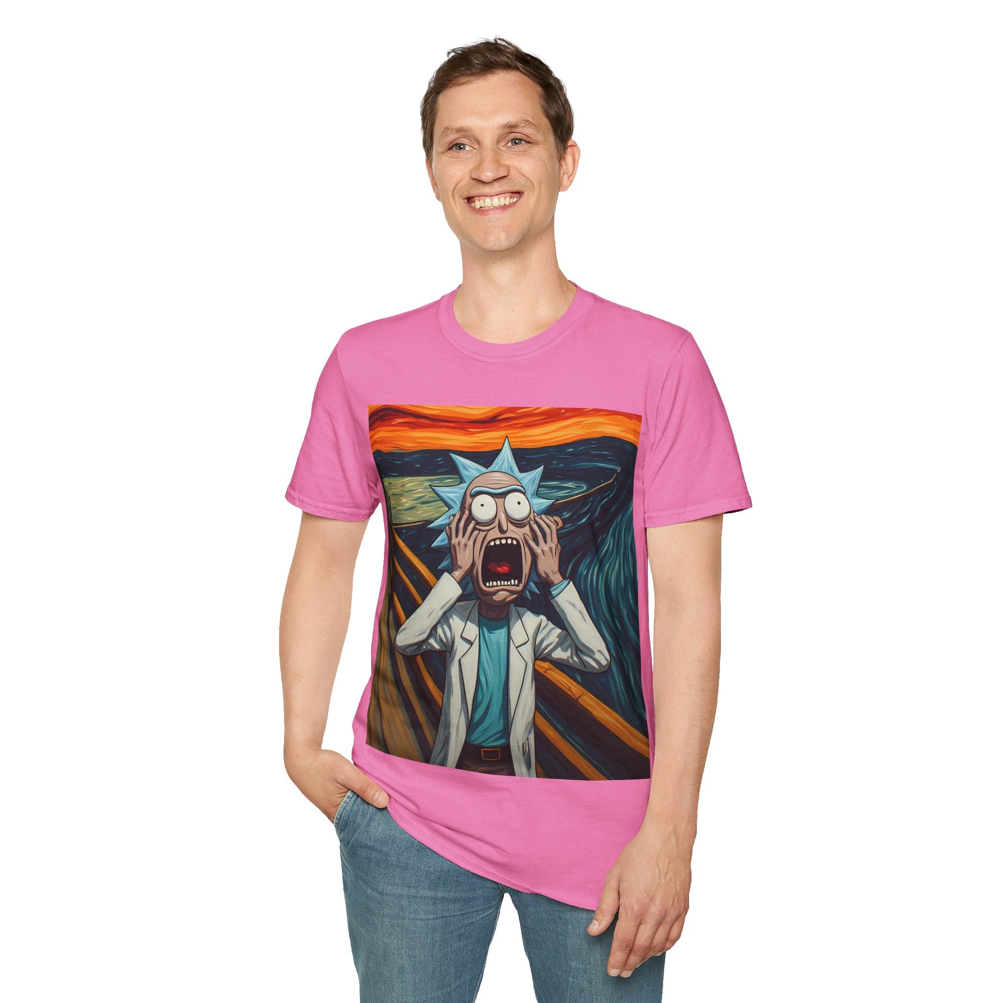 Rick Scream Tee — Rick and Morty Parody of The Scream T-Shirt