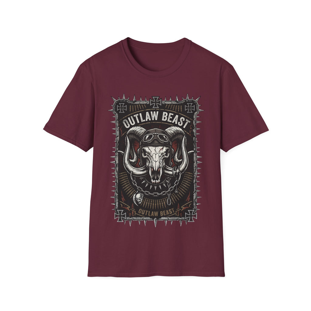 Outlaw Beast Skull T-Shirt — Biker Ranch Graphic Tee