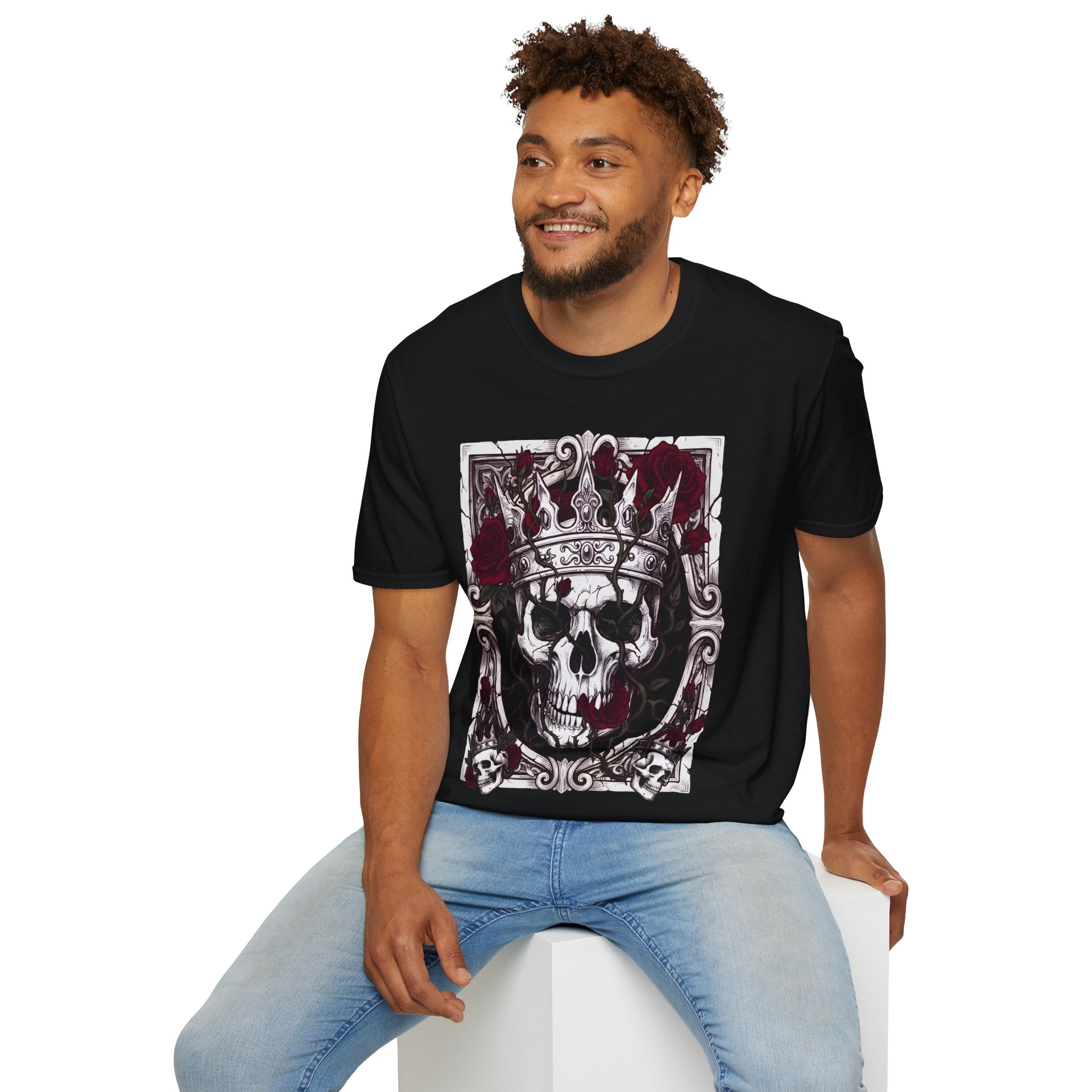 The Briar King - T-Shirt, Gothic / Dark Fantasy Skulls & Roses Design