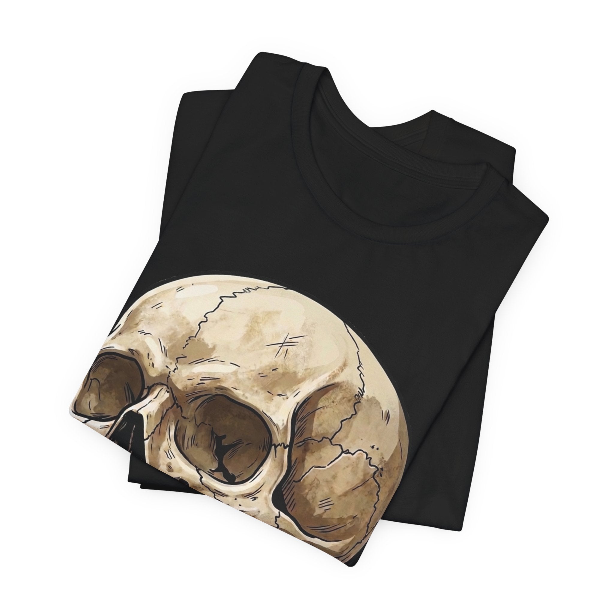 Skull Illustration T-Shirt — Vintage Anatomical Skull Tee