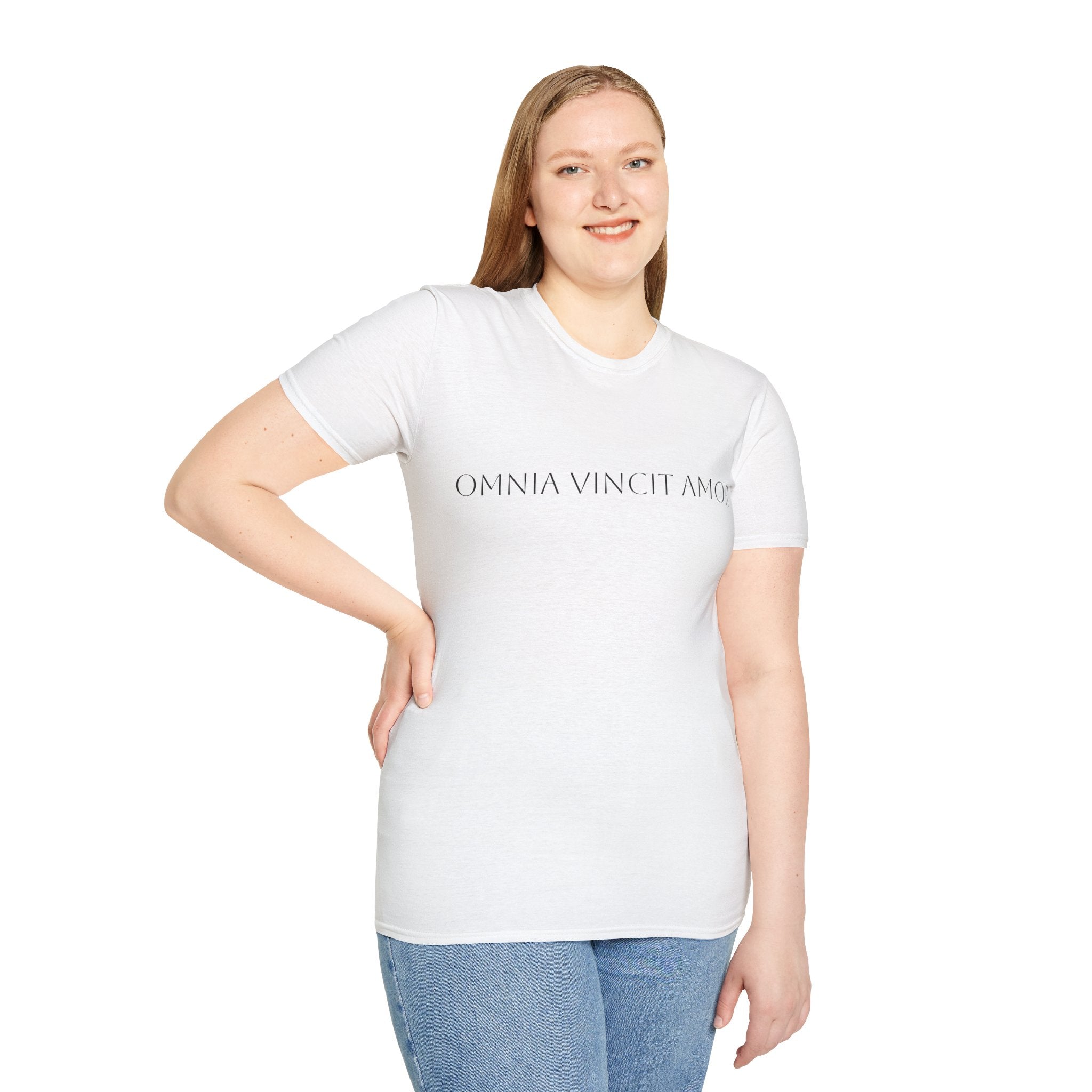 Omnia Vincit Amor T-Shirt — Minimal Latin Love Quote Tee
