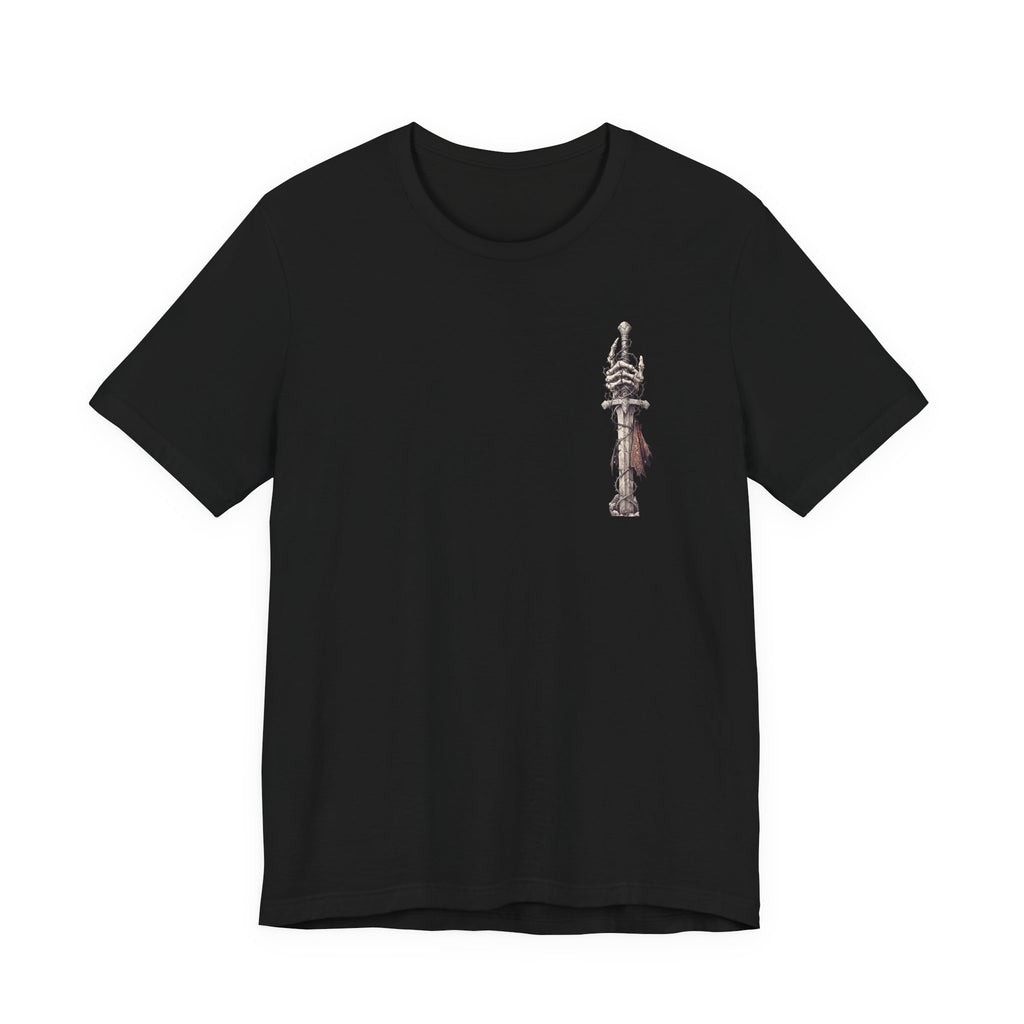 Dark Tarot-Inspired Graphic Tee — Hanging Hand & Occult Illustration
