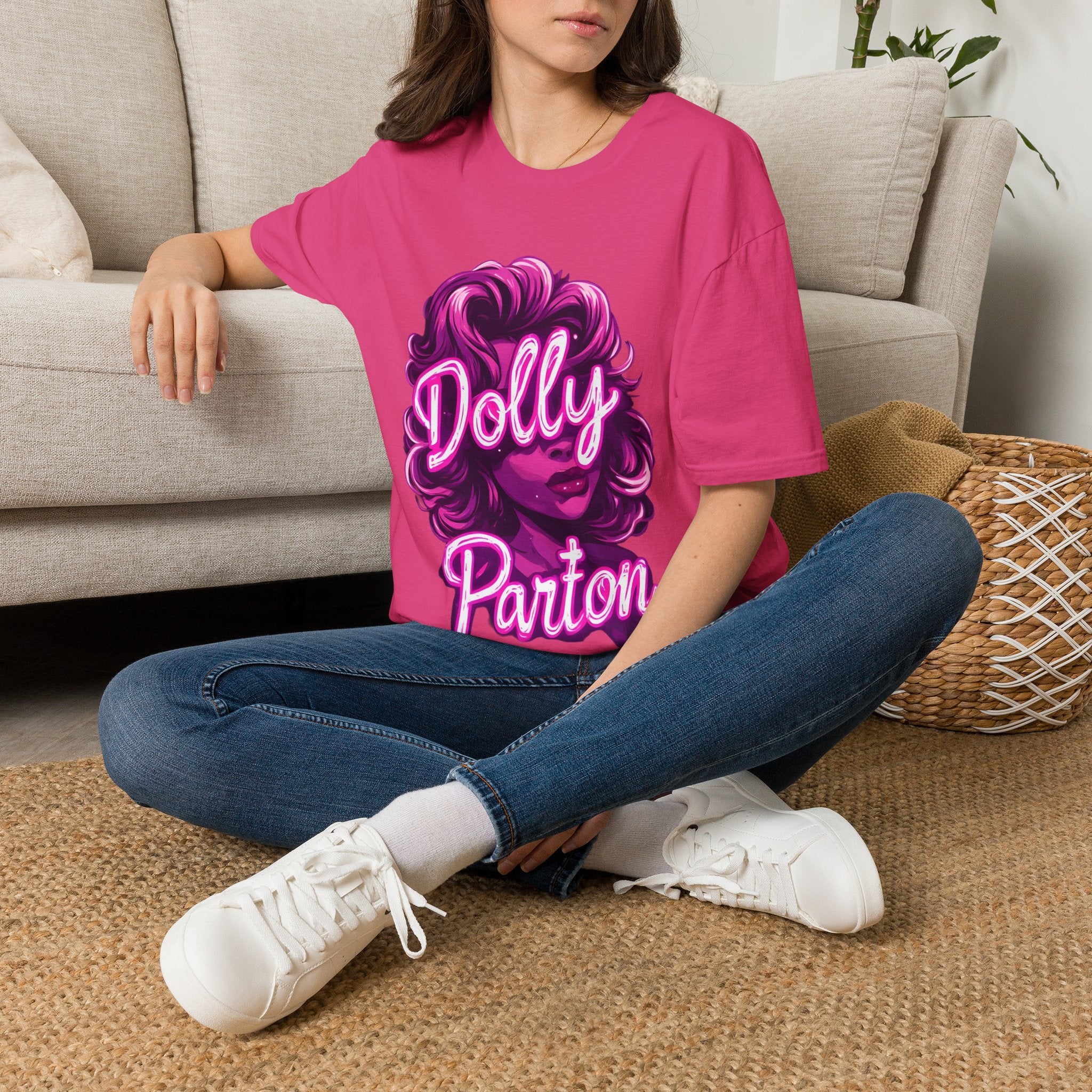 Dolly Parton Graphic T-Shirt — Retro Pink Portrait Tee for Fans & Concerts