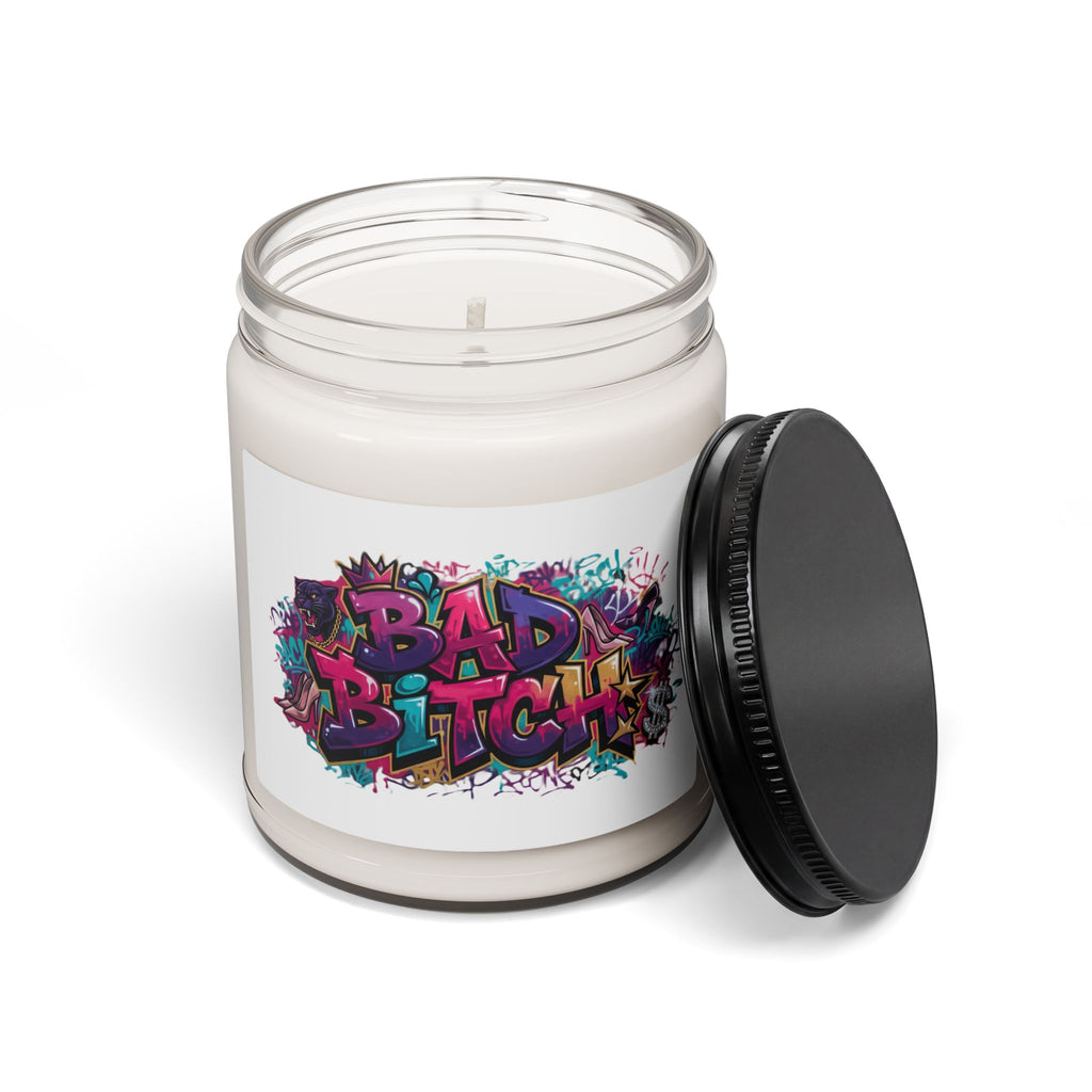Bad Bitch Scented Soy Candle — 9oz Graffiti Jar Candle, Bold Feminine Gift
