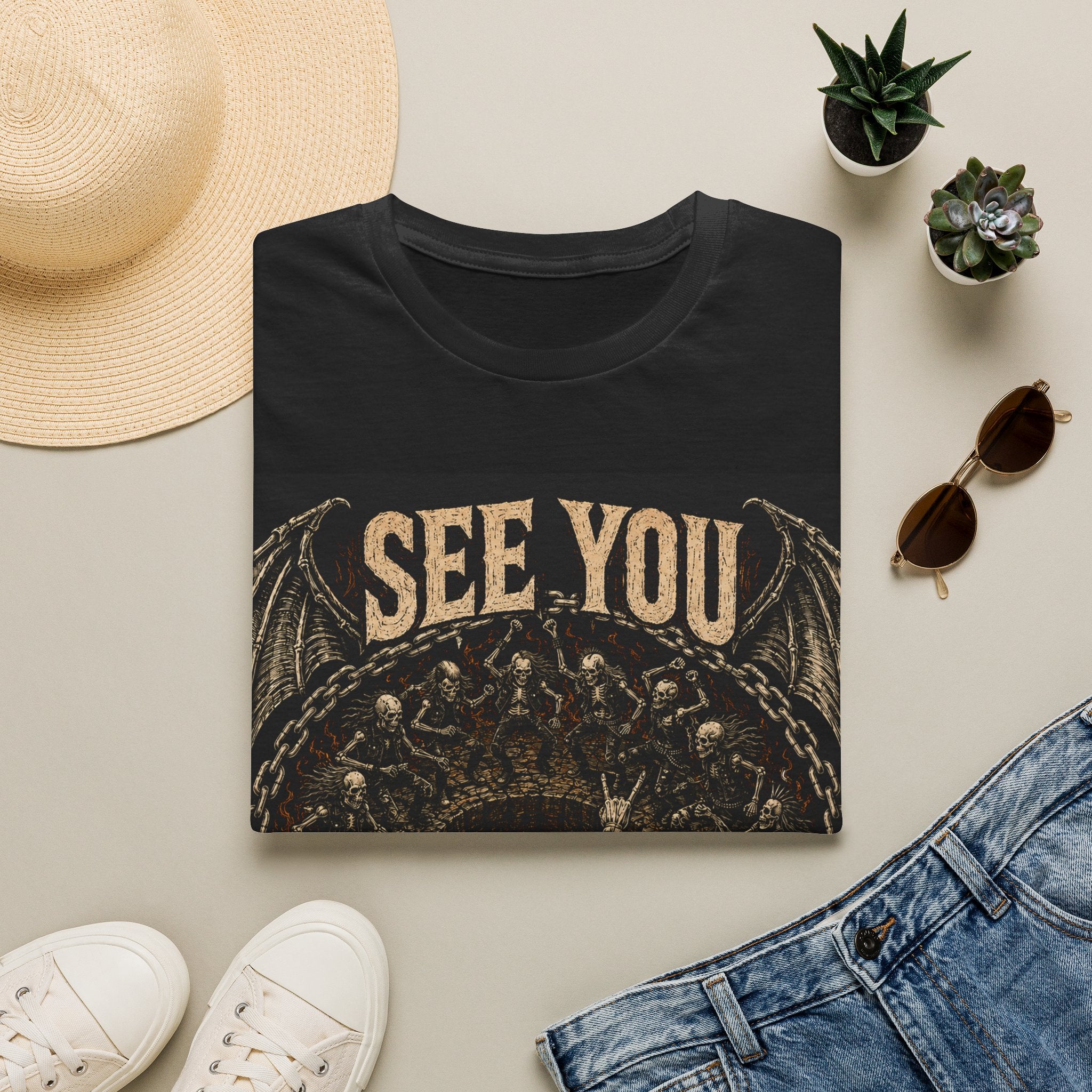 See You In The Pit T-Shirt — Vintage Gothic Skull Mosh Graphic Tee