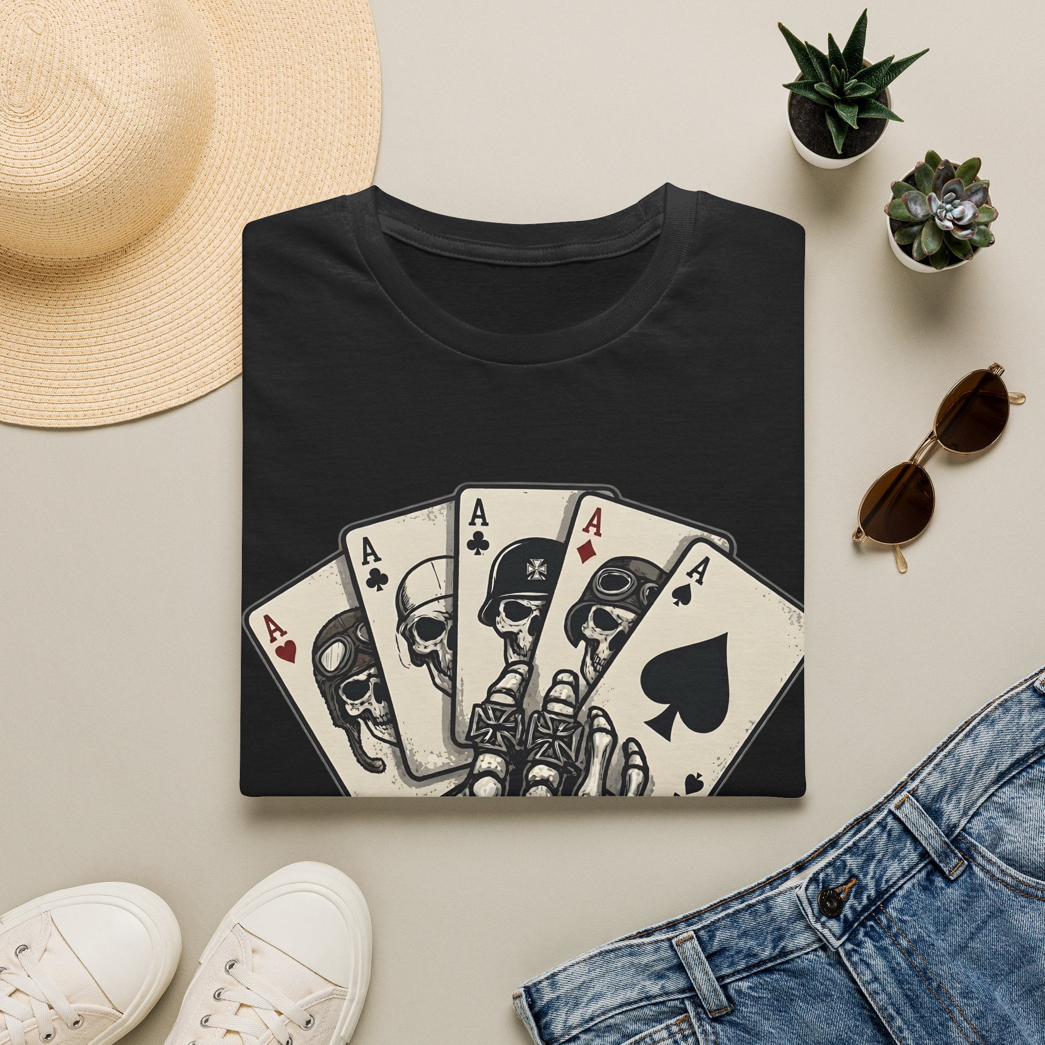 Motorhead Inspired Dead Mans Hand Again Poker / Gambler shirt