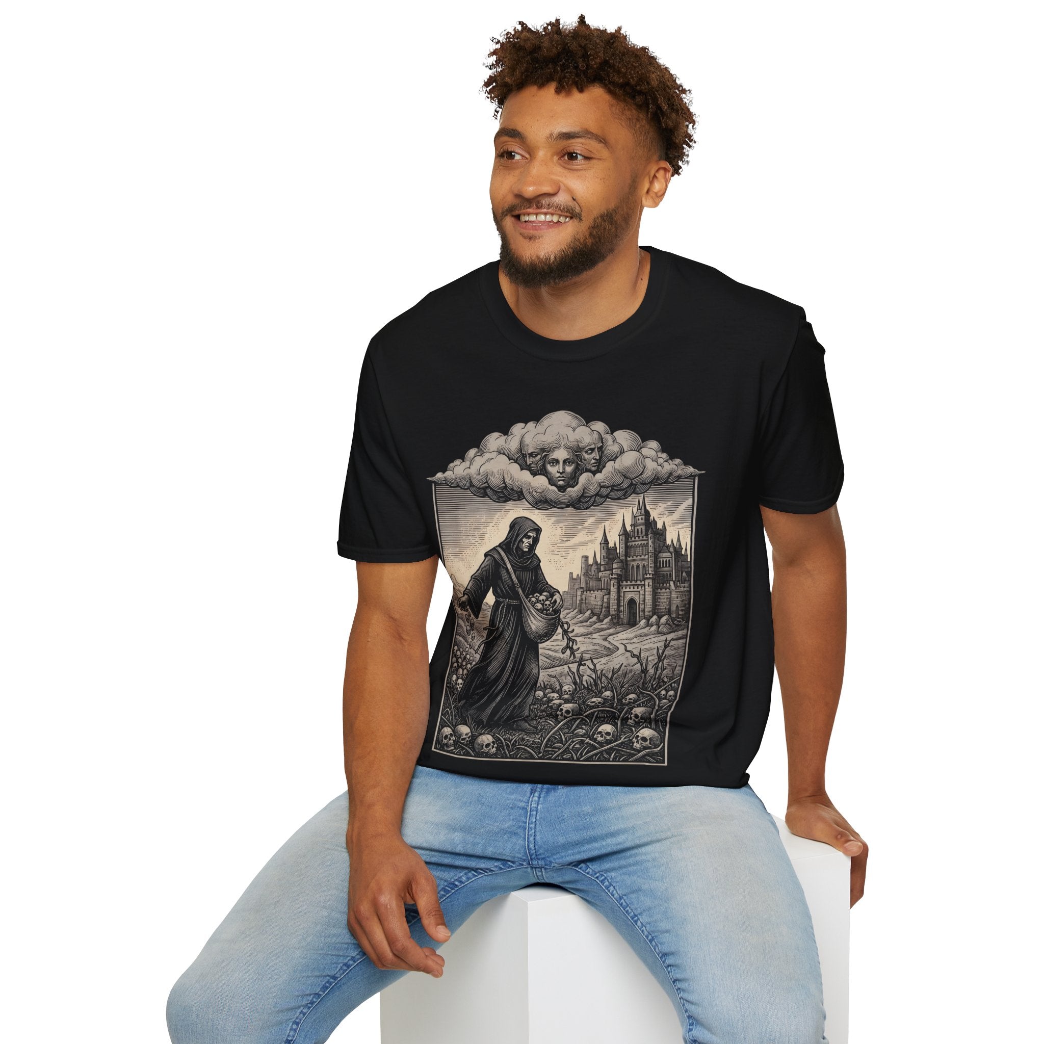 Watch over the Dead - T-Shirt, Gothic / Dark Fantasy Skull Design
