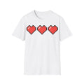 Pixel Heart T-Shirt — Retro 8-Bit Hearts Tee for Gamers & Couples