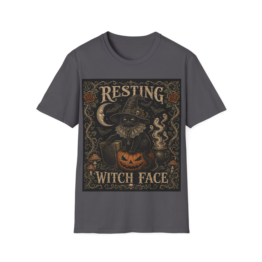 Resting Witch Face T-Shirt — Vintage Halloween Witch Graphic Tee