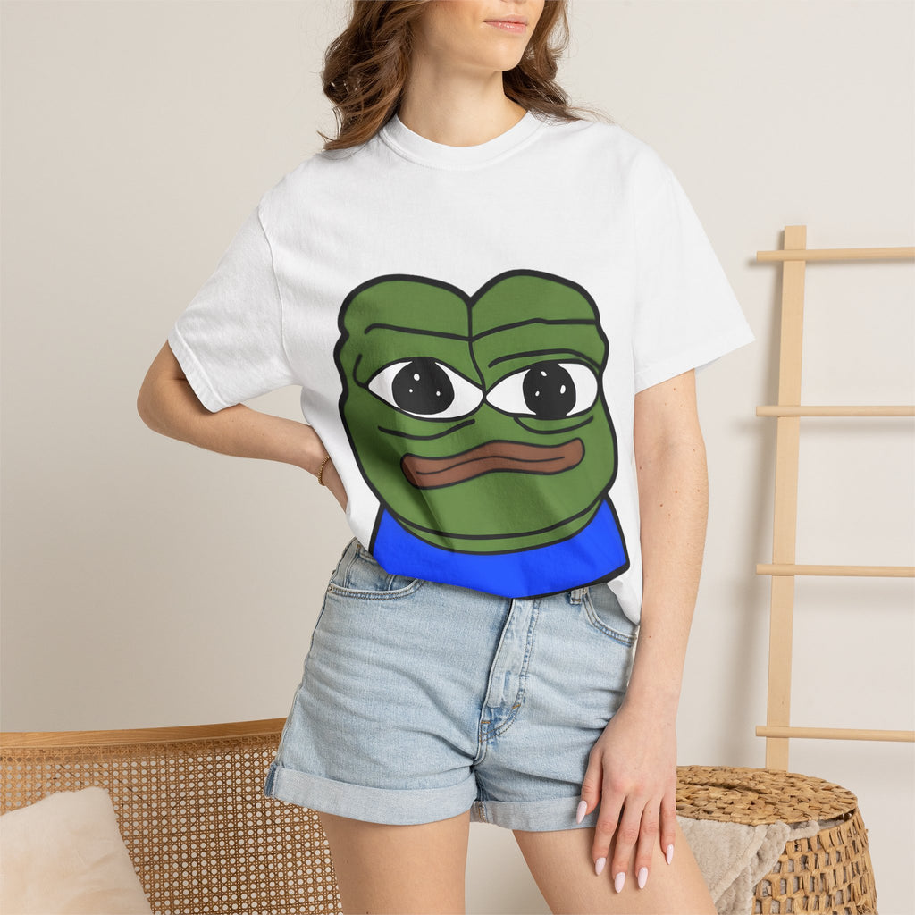 Sad Frog Face T-Shirt — Meme Graphic Tee