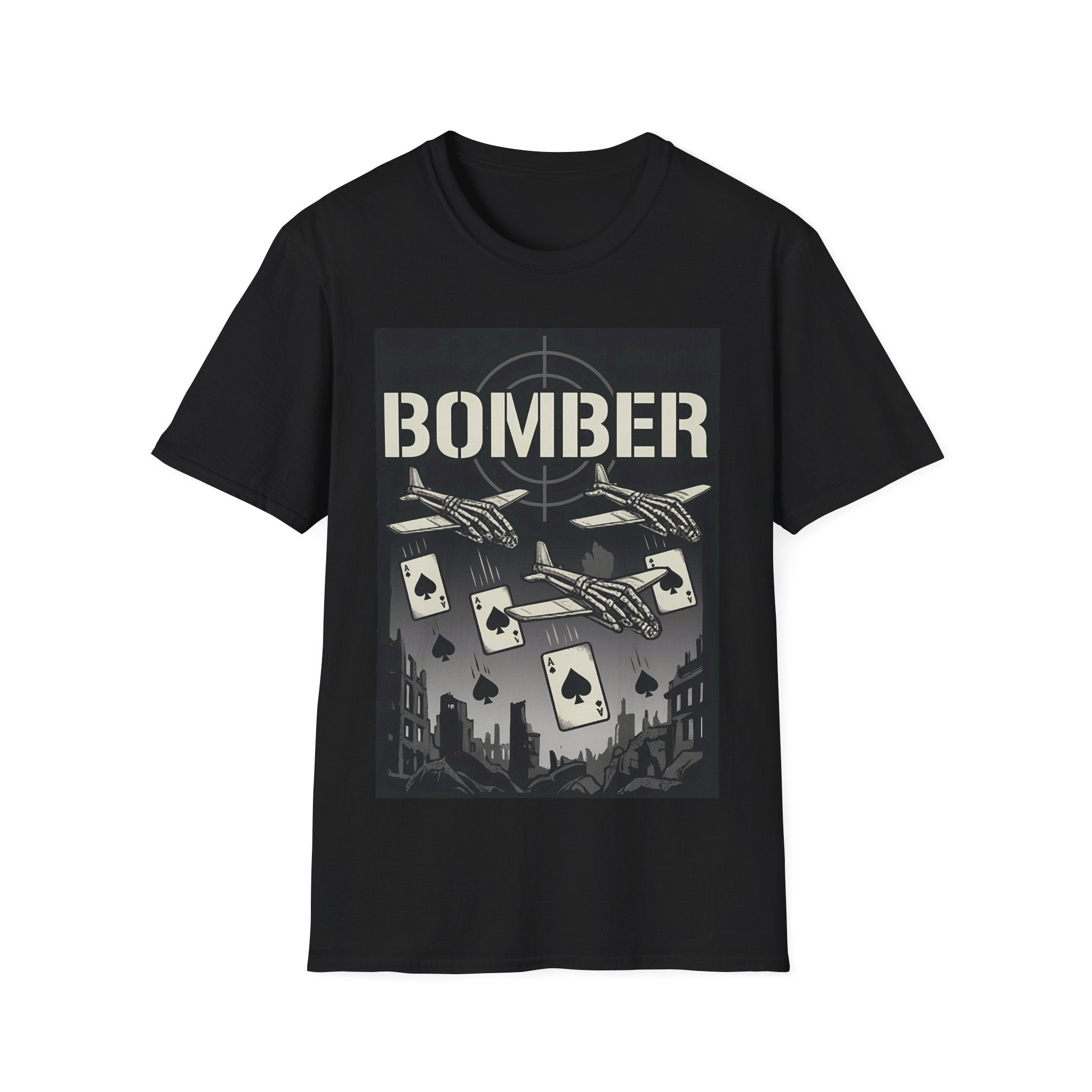 Bomber Plane Ace of Spades T-Shirt - Aviation Air Force Tee