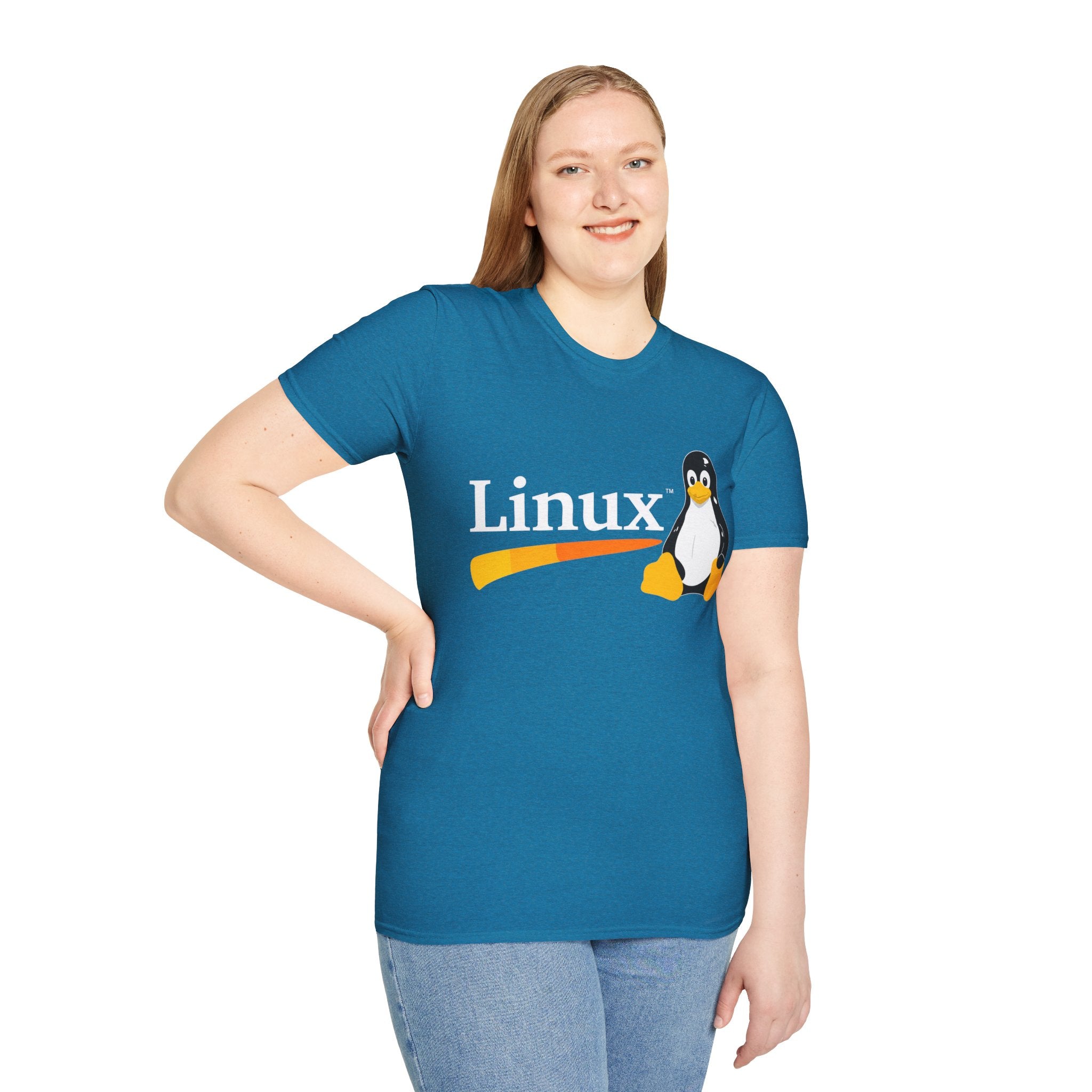 Linux Penguin Logo T‑Shirt — Retro Tech Tee for Developers & Open Source Fans