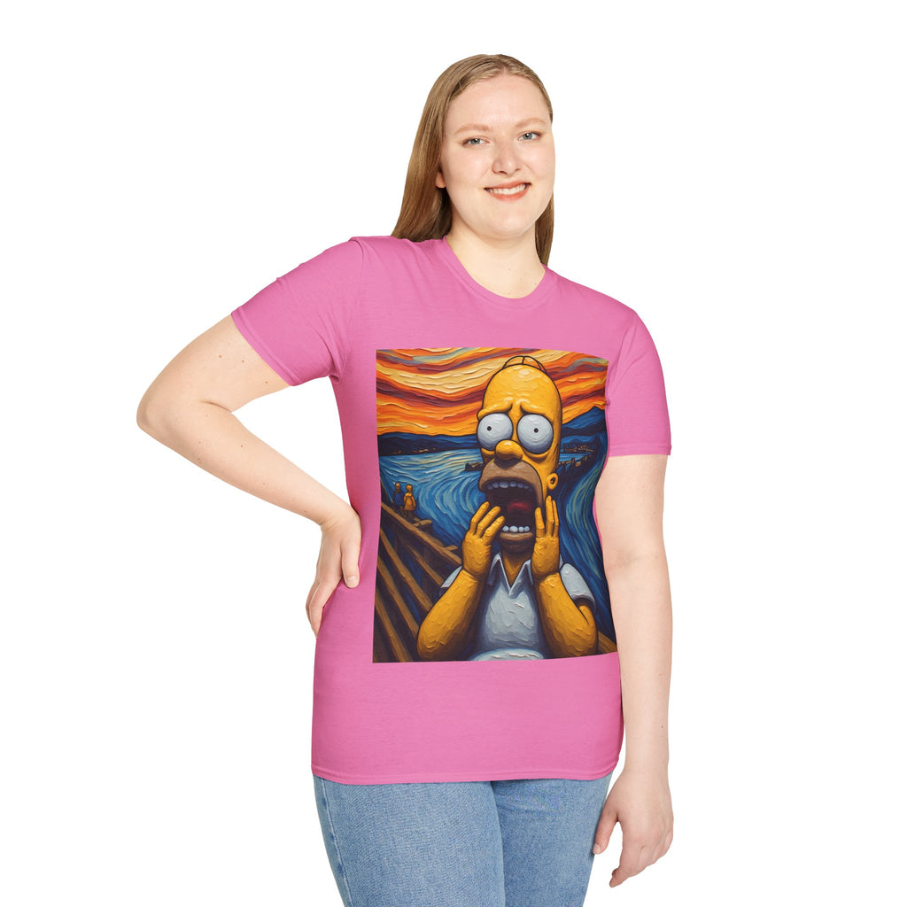 Homer Scream T-Shirt — Parody Pop Art Graphic Tee