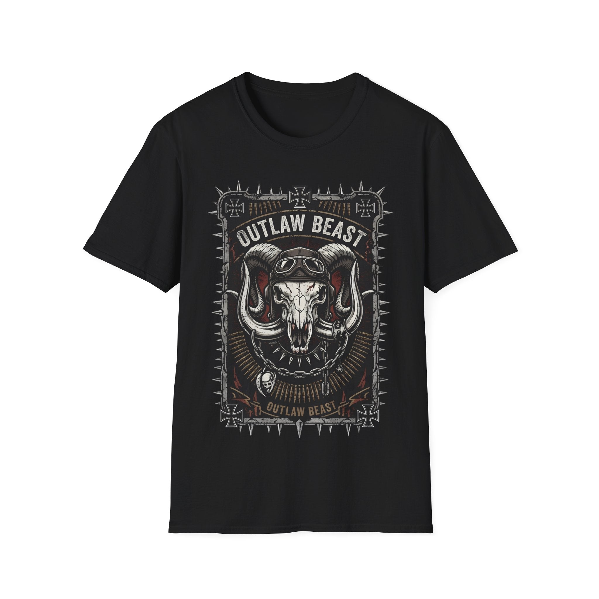 Outlaw Beast Skull T-Shirt — Biker Ranch Graphic Tee