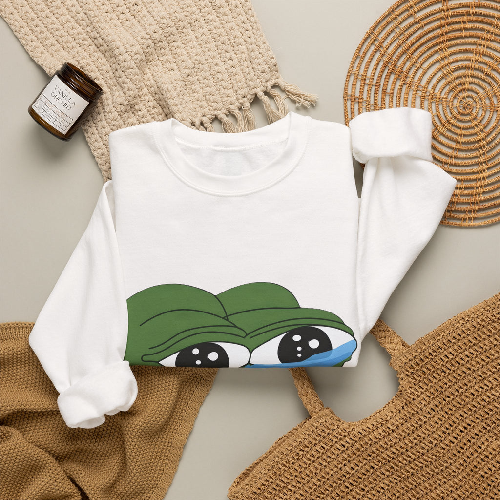 Crying Pepe Graphic Sweatshirt