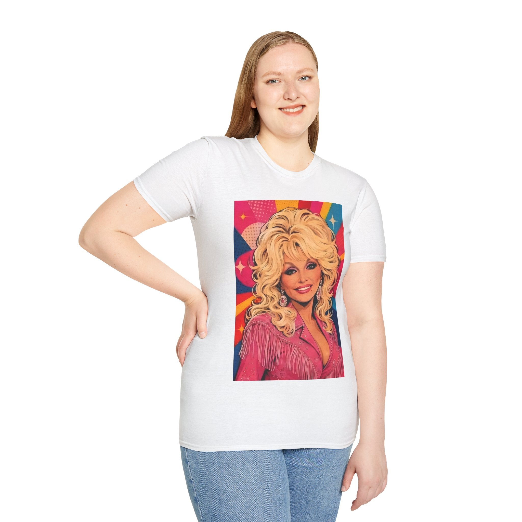 Retro Dolly Parton Colourpop Portrait T-Shirt